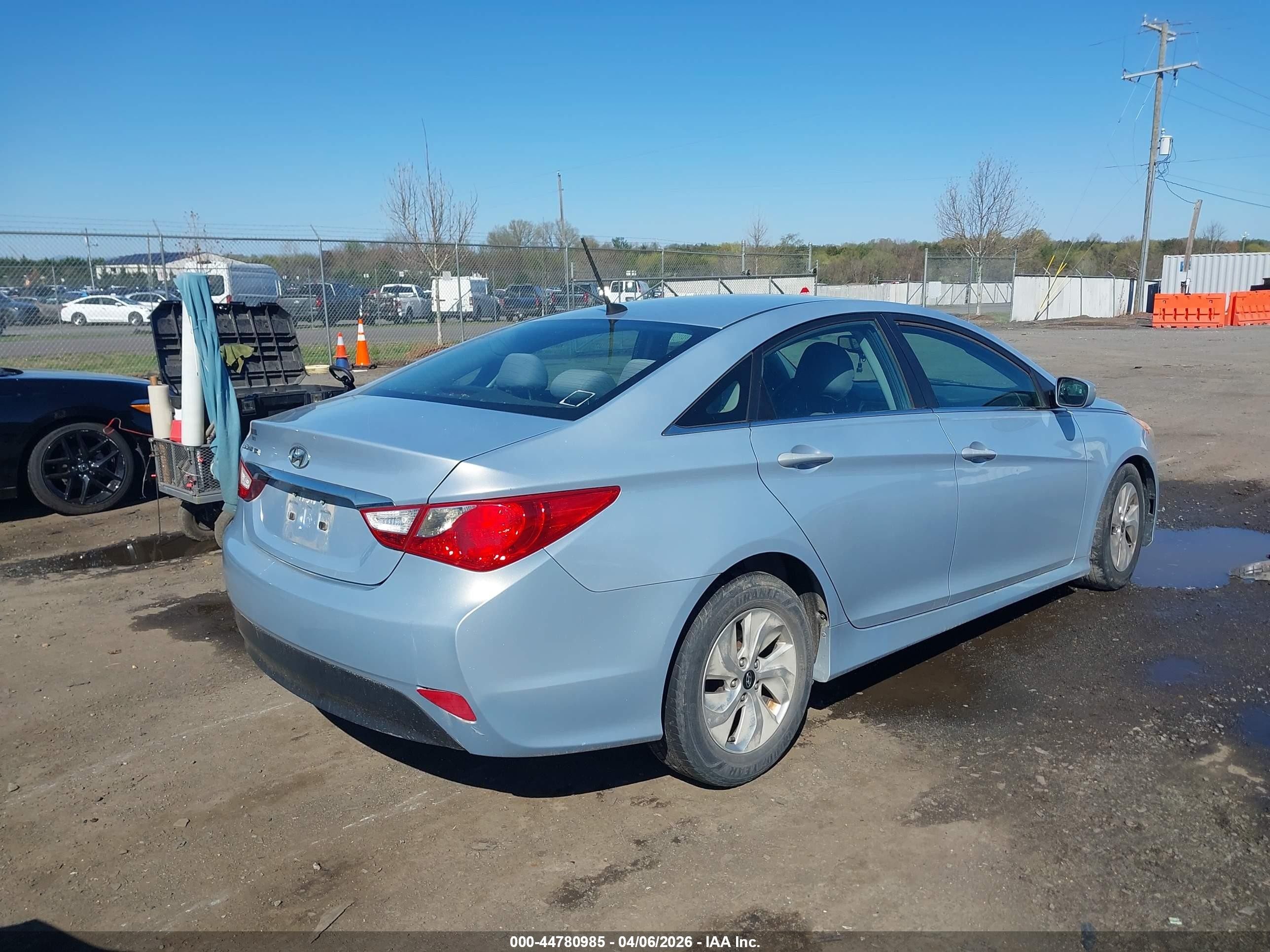2014 Hyundai Sonata Gls Light Blue vin: 5NPEB4AC2EH828724