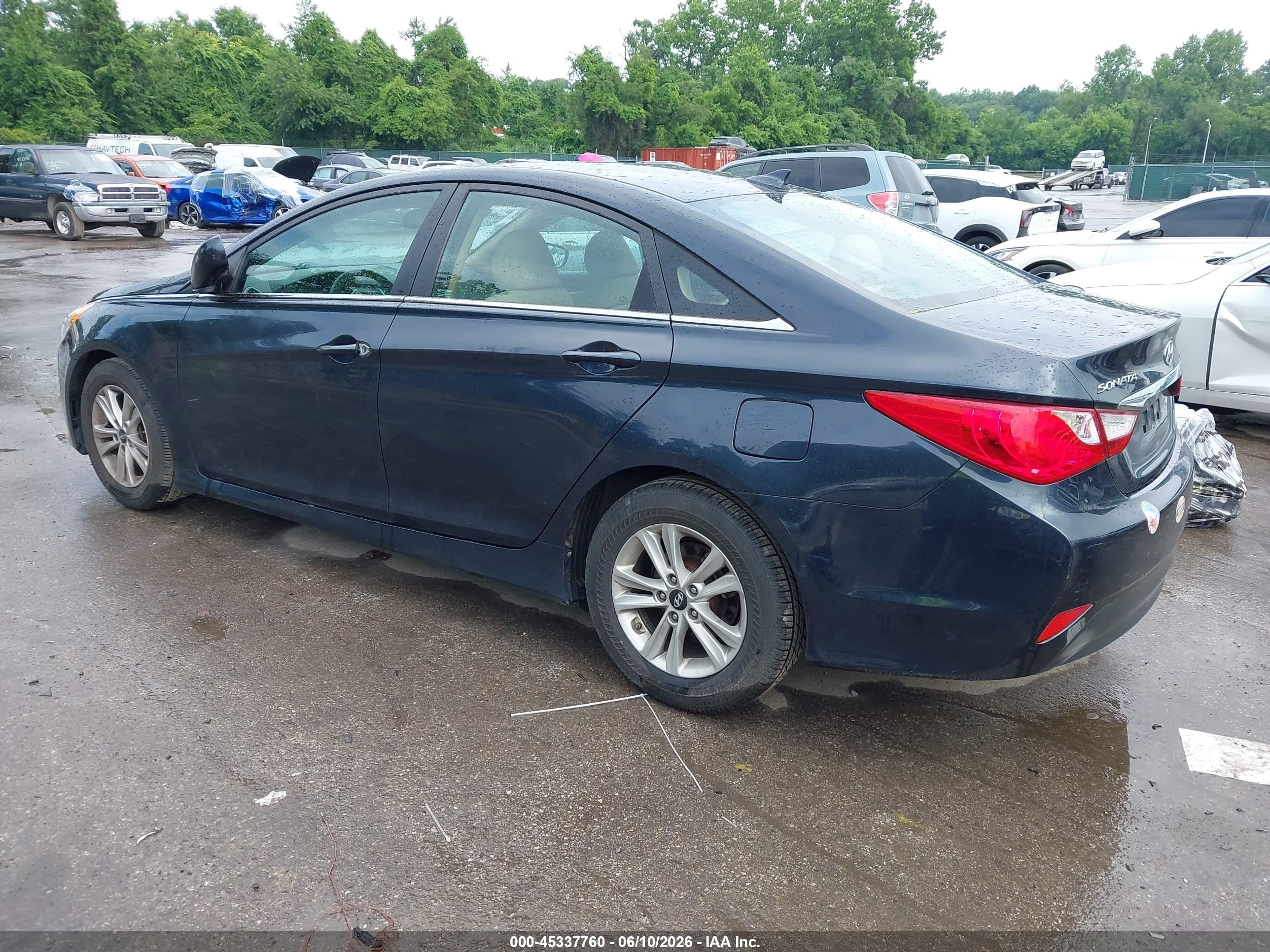 2014 Hyundai Sonata Gls Blue vin: 5NPEB4AC2EH830859