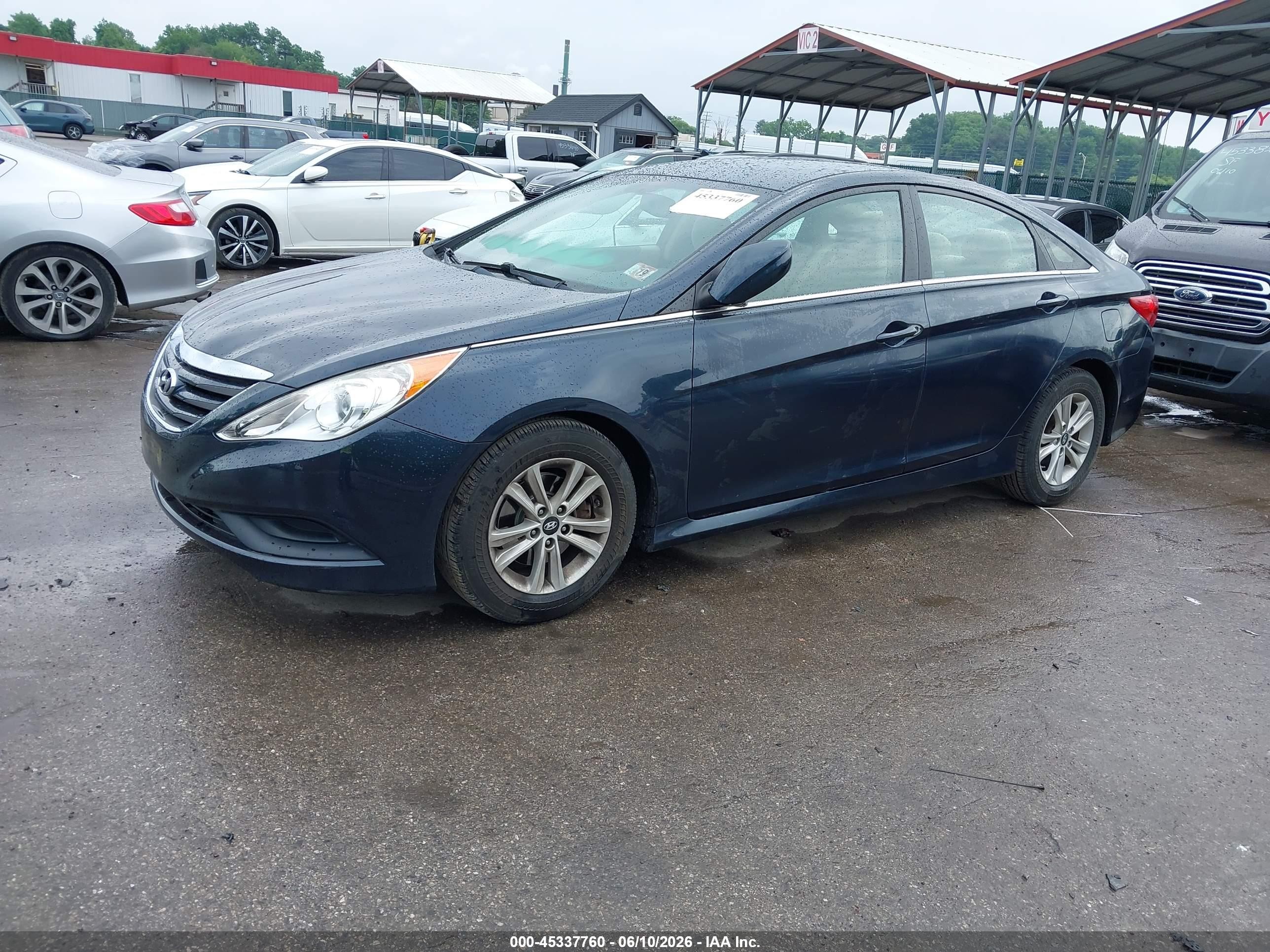 2014 Hyundai Sonata Gls Blue vin: 5NPEB4AC2EH830859