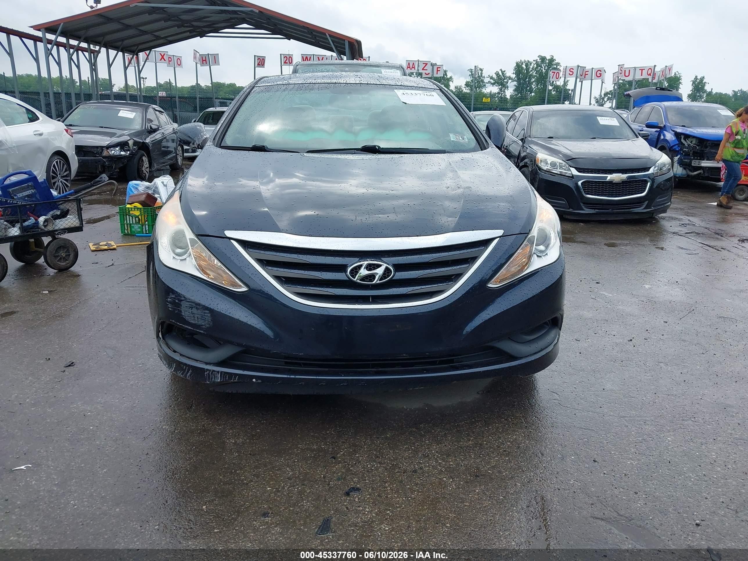 2014 Hyundai Sonata Gls Blue vin: 5NPEB4AC2EH830859