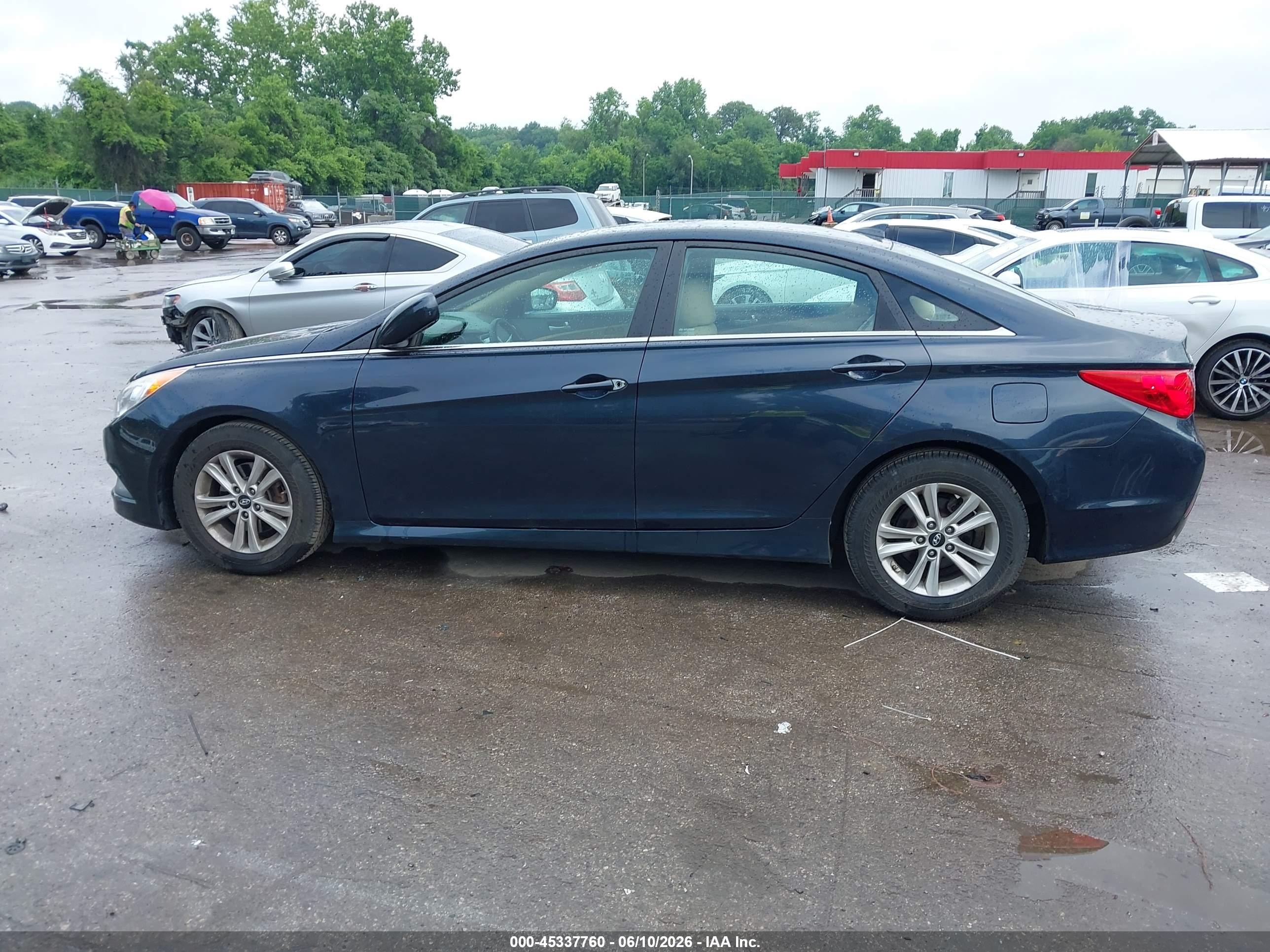 2014 Hyundai Sonata Gls Blue vin: 5NPEB4AC2EH830859