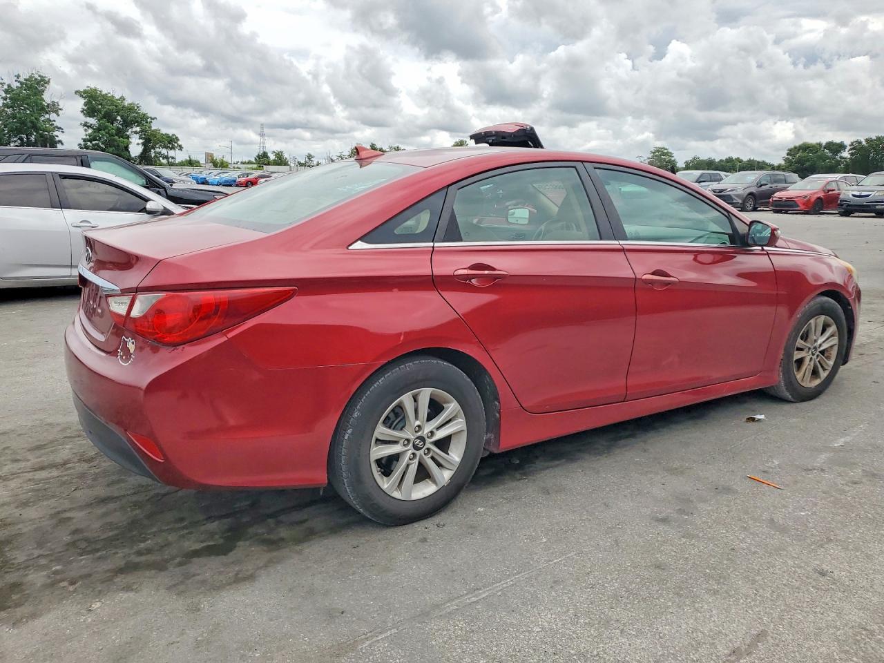 2014 Hyundai Sonata Gls Red vin: 5NPEB4AC2EH831039