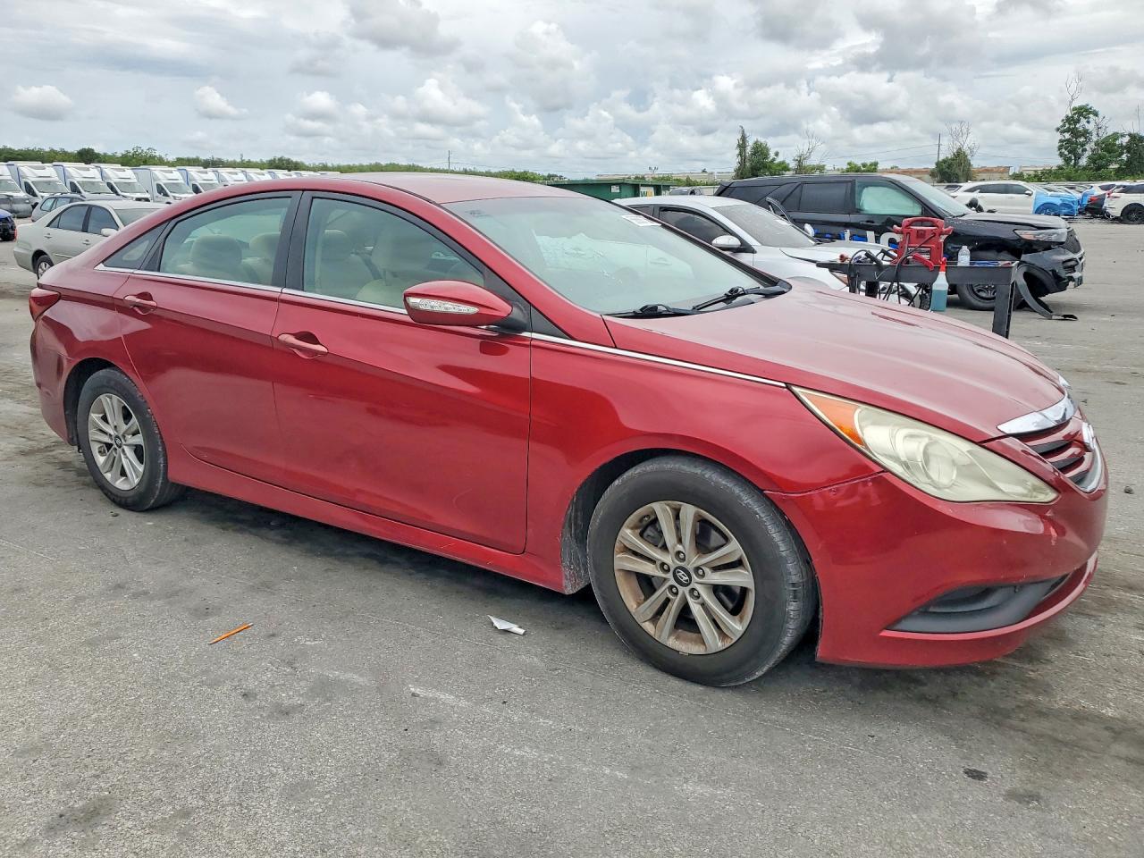 2014 Hyundai Sonata Gls Red vin: 5NPEB4AC2EH831039