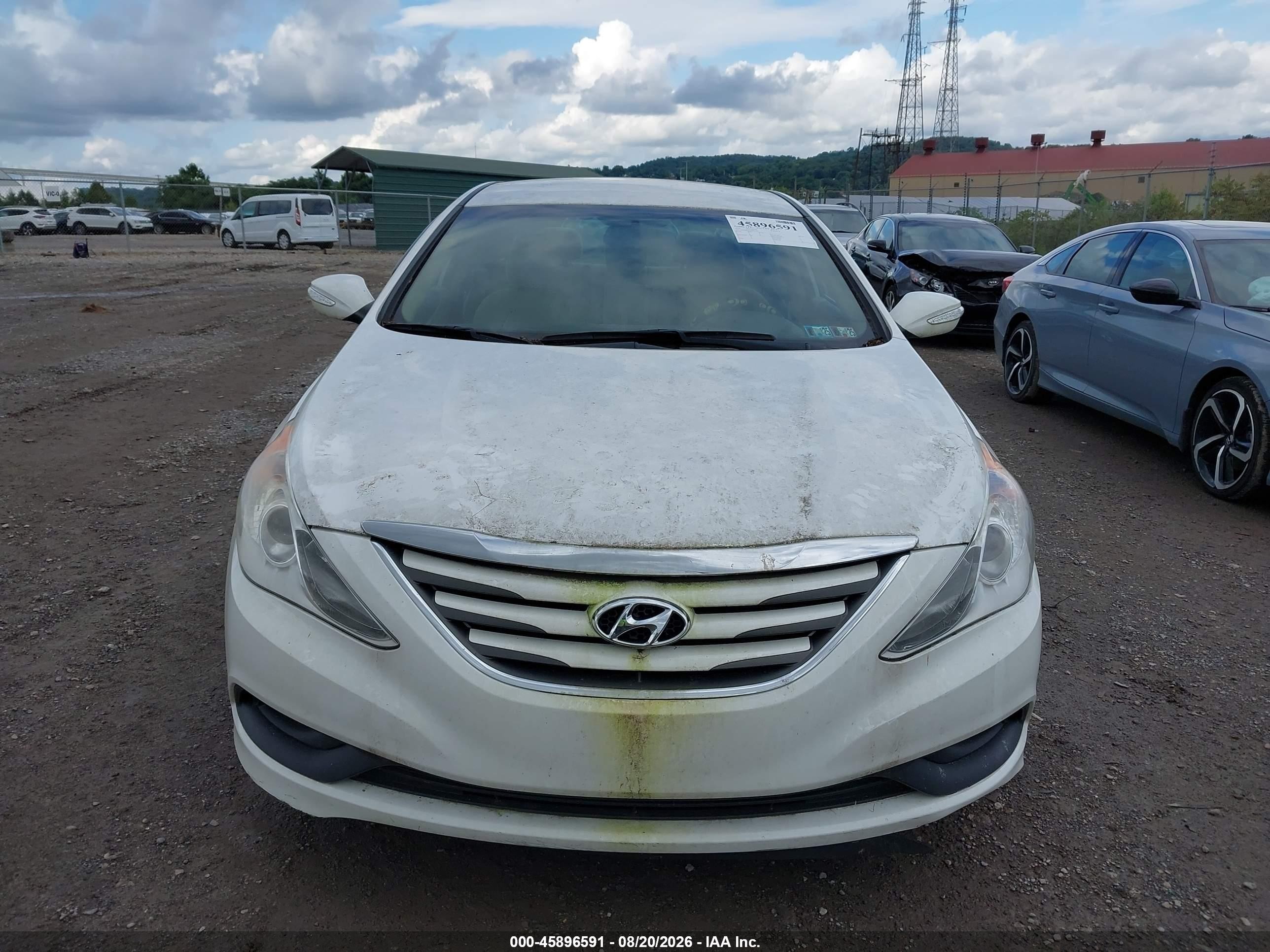 2014 Hyundai Sonata Gls Белый vin: 5NPEB4AC2EH841148