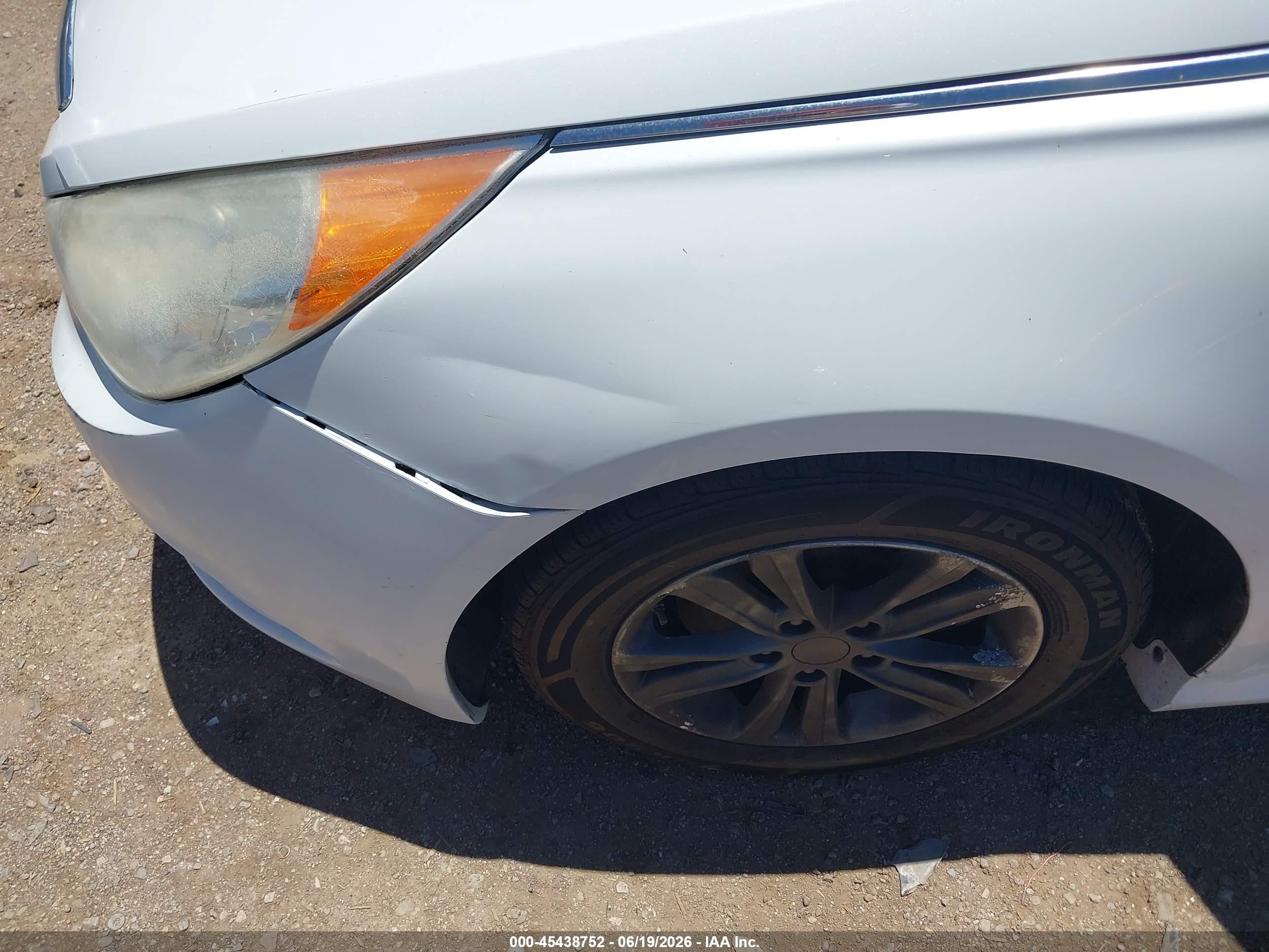 2014 Hyundai Sonata Gls White vin: 5NPEB4AC2EH855227