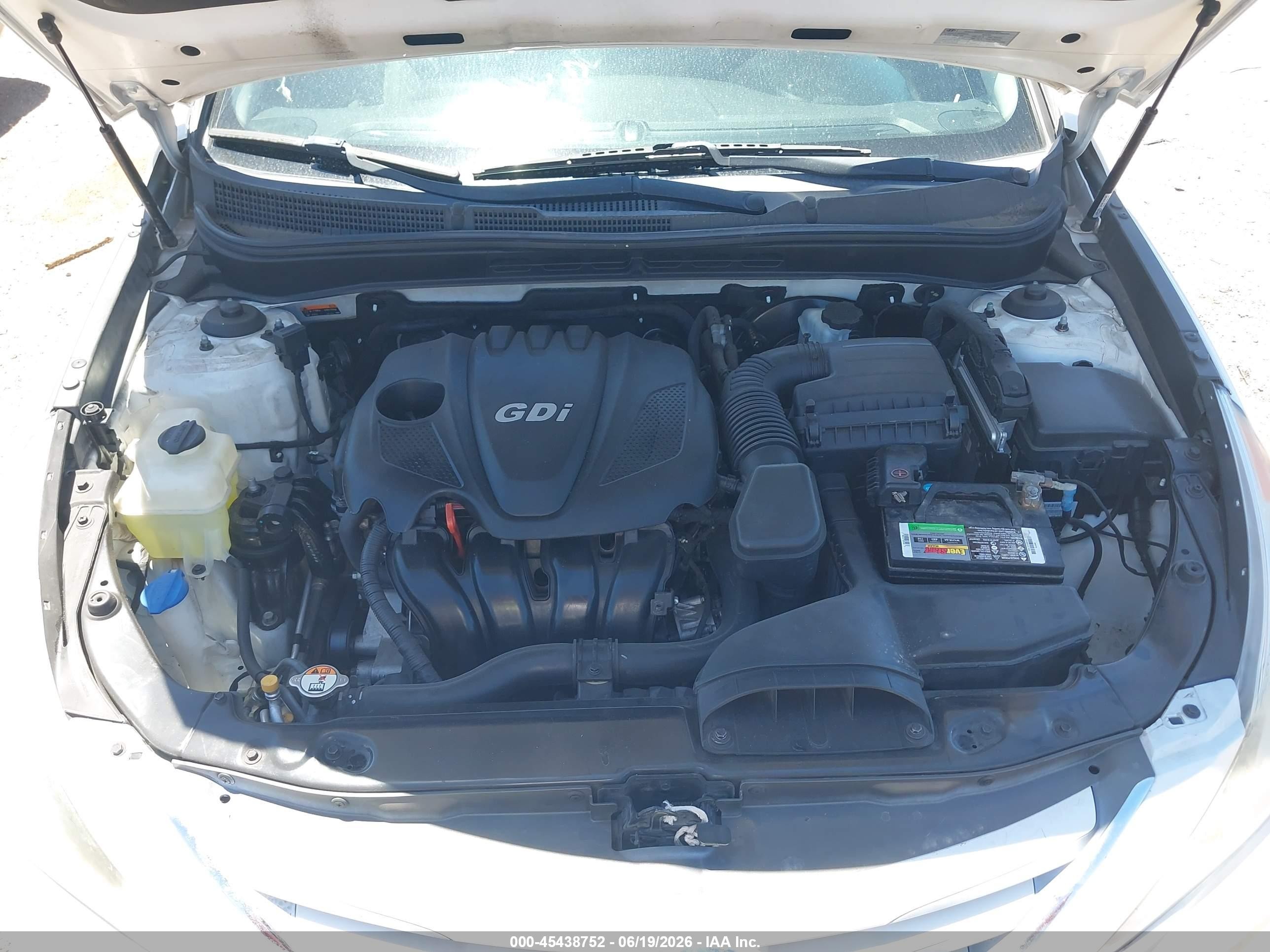 2014 Hyundai Sonata Gls White vin: 5NPEB4AC2EH855227