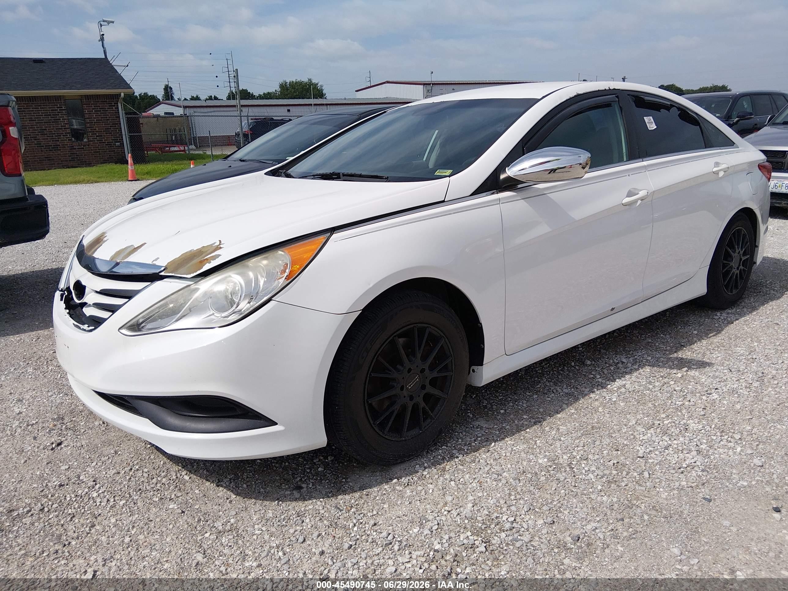2014 Hyundai Sonata Gls Белый vin: 5NPEB4AC2EH872190