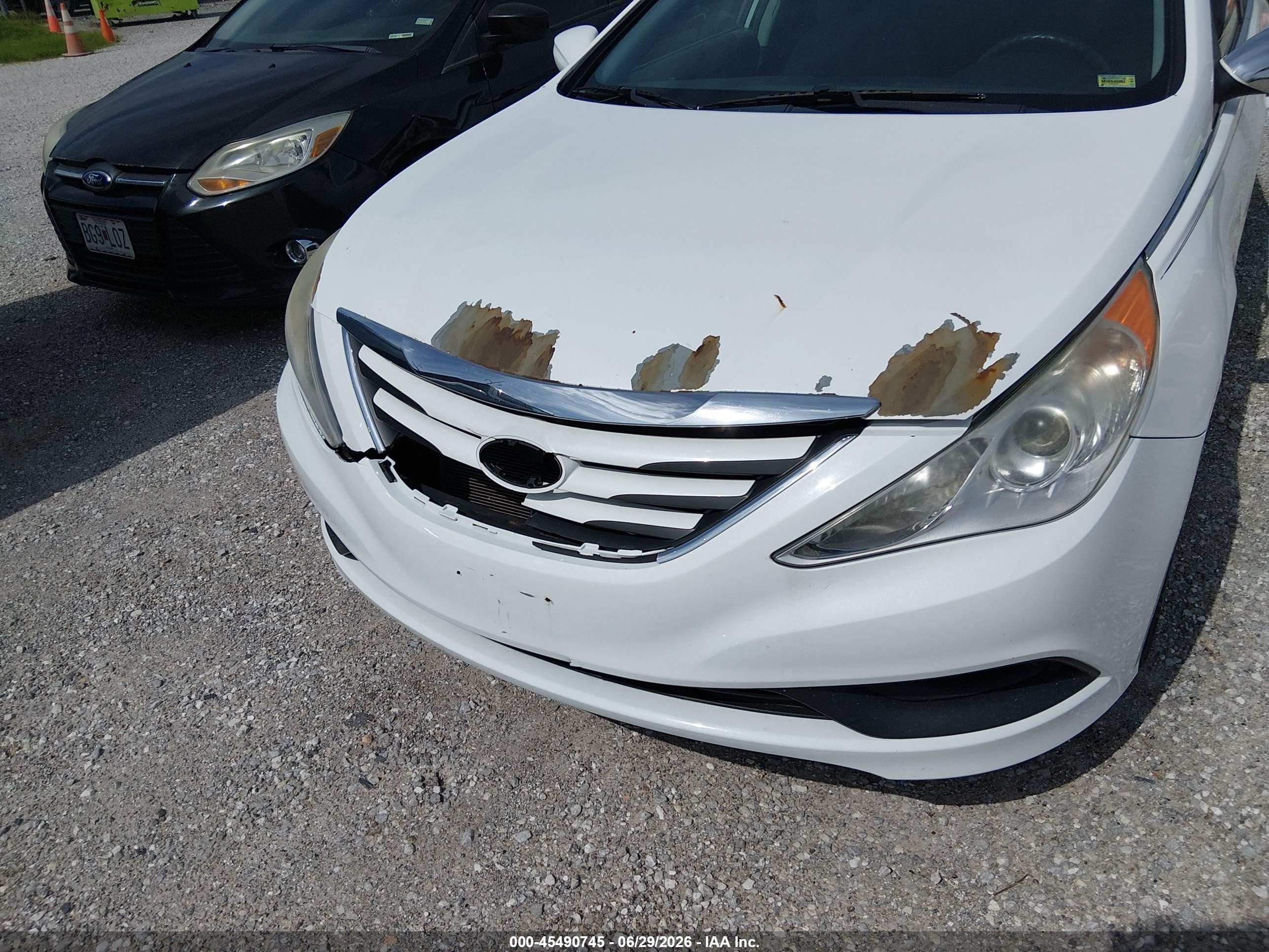 2014 Hyundai Sonata Gls Белый vin: 5NPEB4AC2EH872190