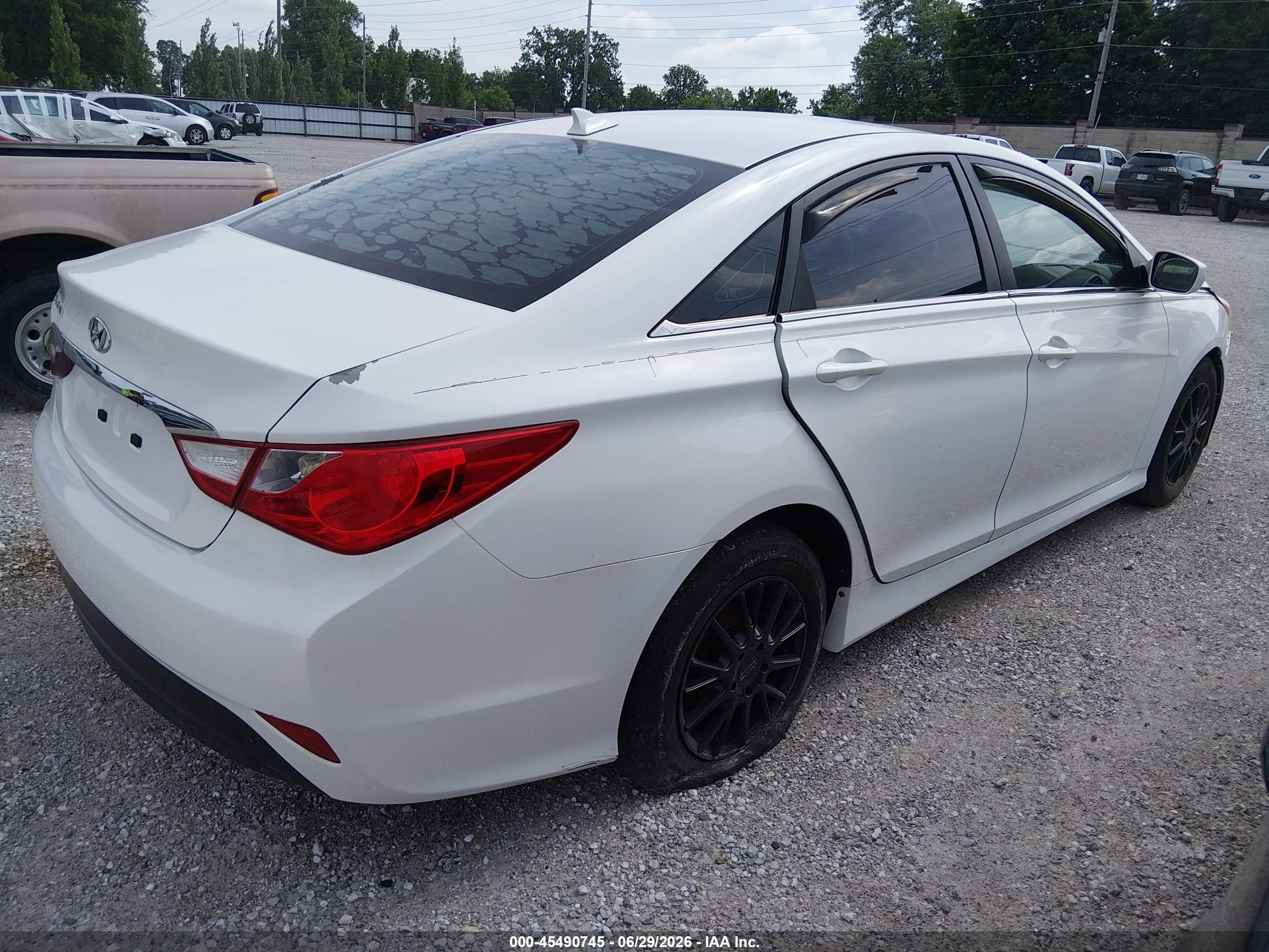2014 Hyundai Sonata Gls Белый vin: 5NPEB4AC2EH872190