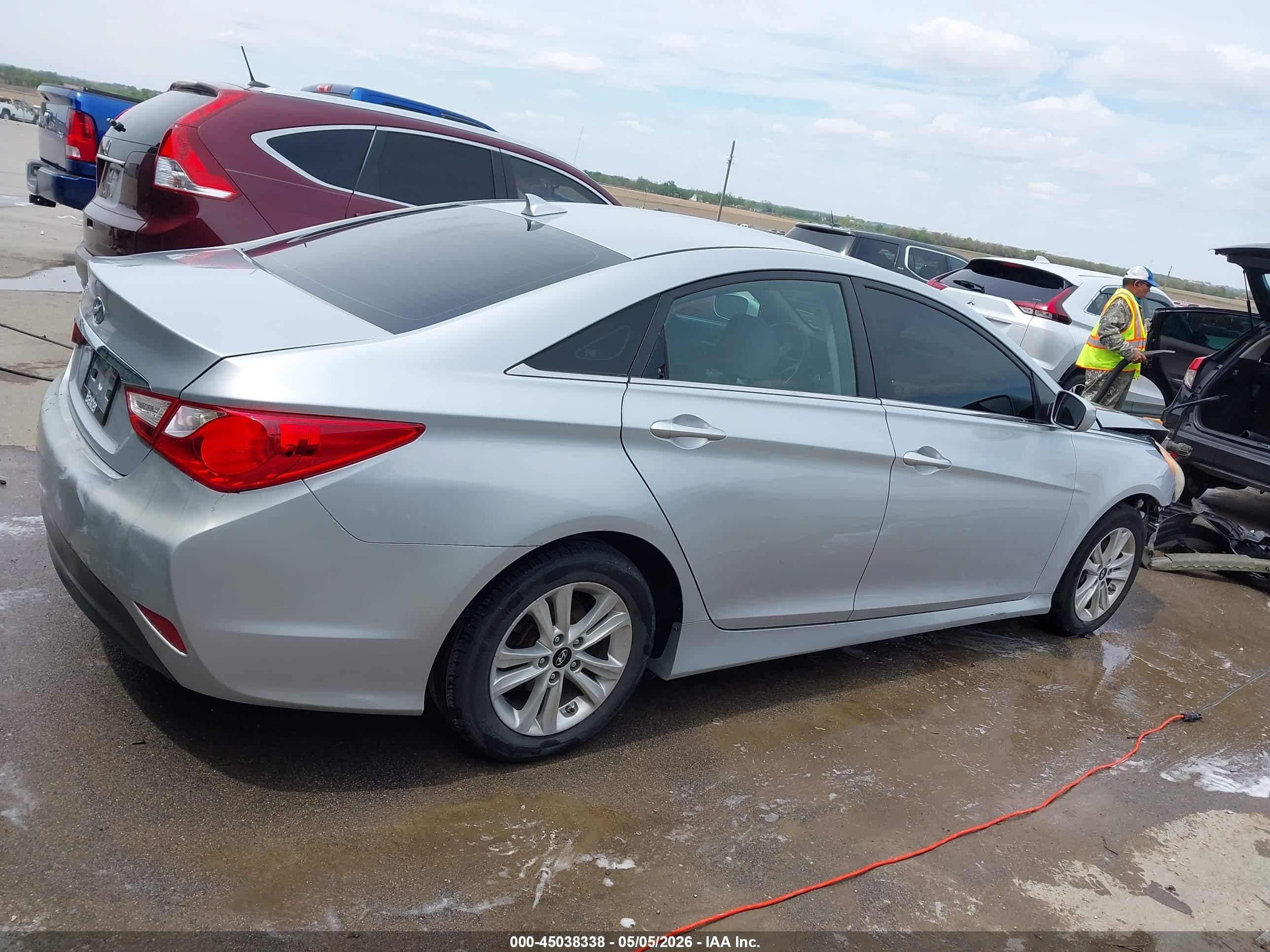 2014 Hyundai Sonata Gls Silver vin: 5NPEB4AC2EH873078