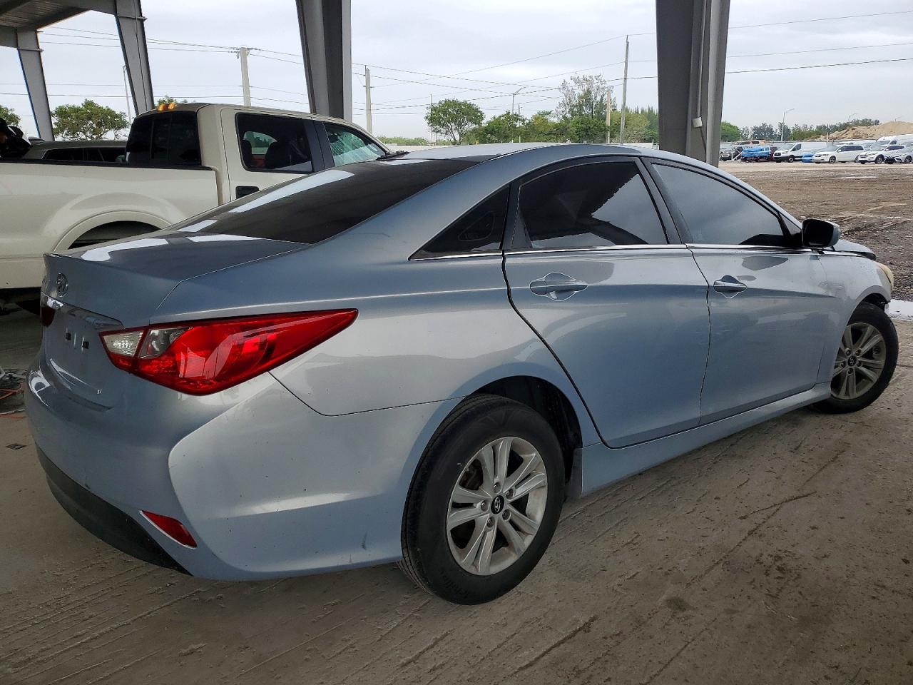 2014 Hyundai Sonata Gls Синий vin: 5NPEB4AC2EH874585