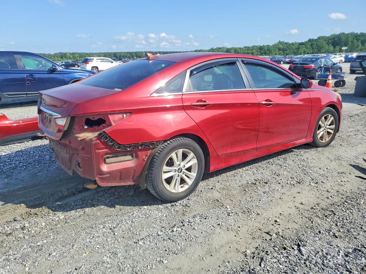 2014 Hyundai Sonata Gls Red vin: 5NPEB4AC2EH875204