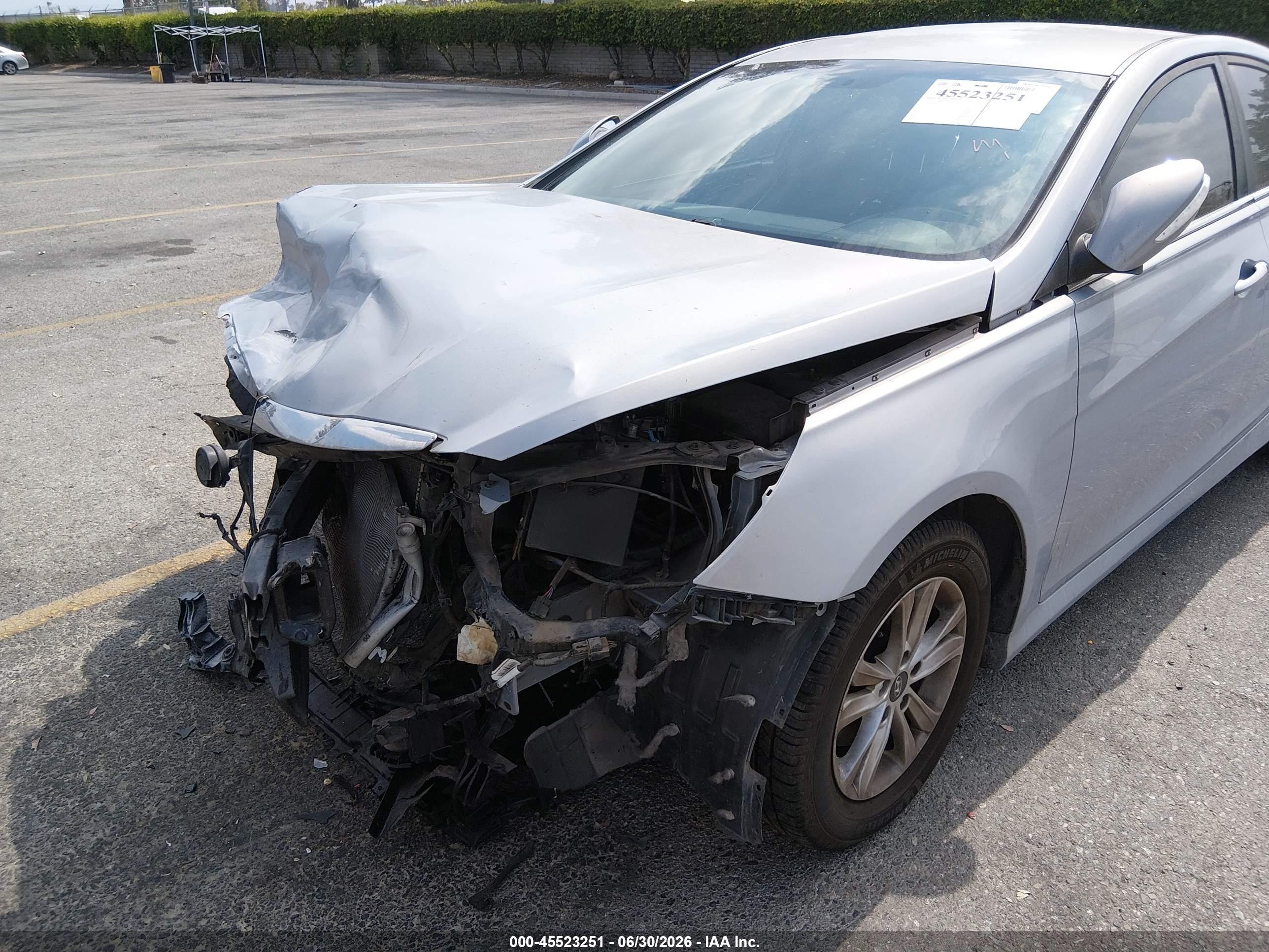 2014 Hyundai Sonata Gls Silver vin: 5NPEB4AC2EH879821