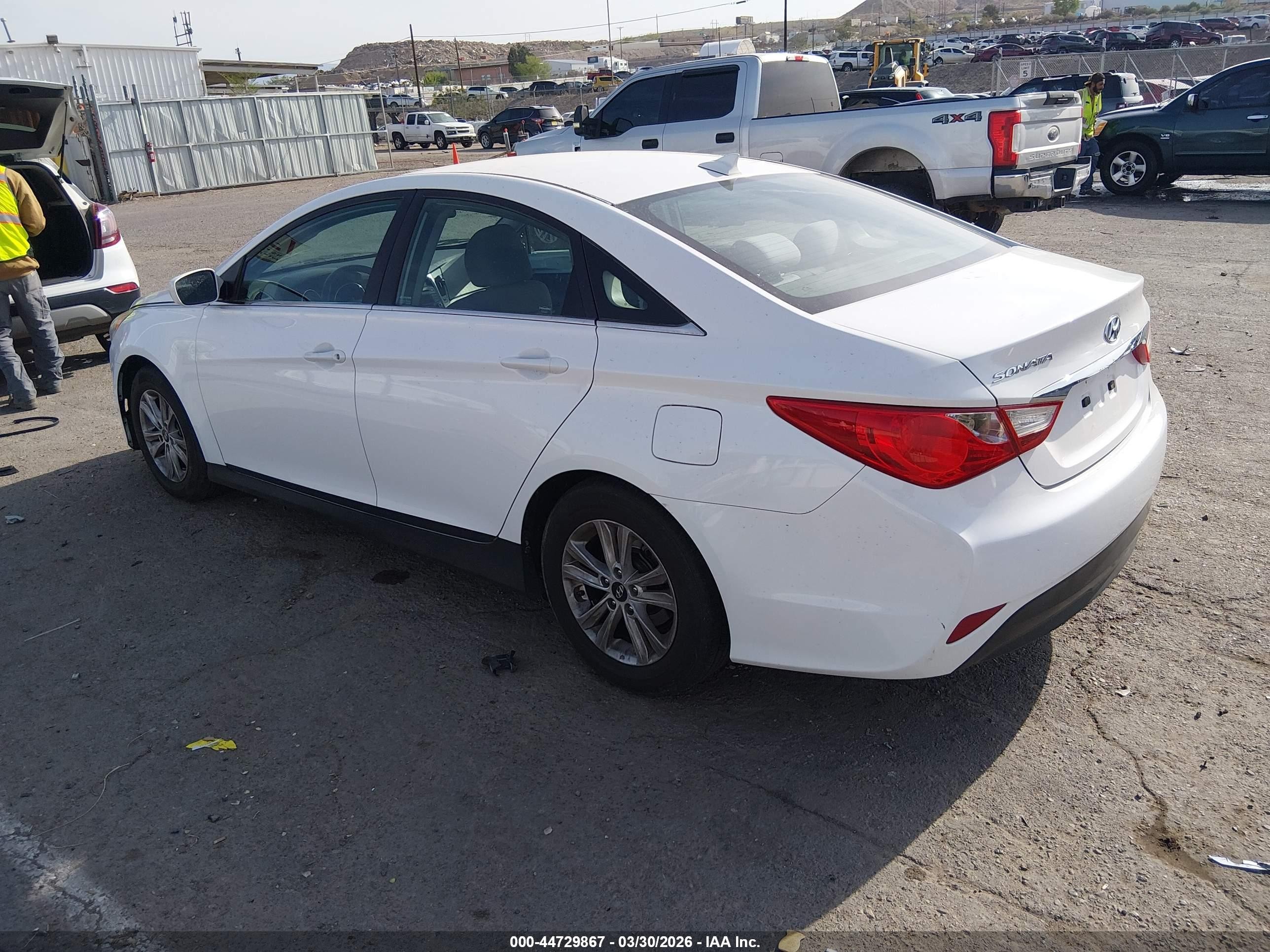 2014 Hyundai Sonata Gls White vin: 5NPEB4AC2EH881908
