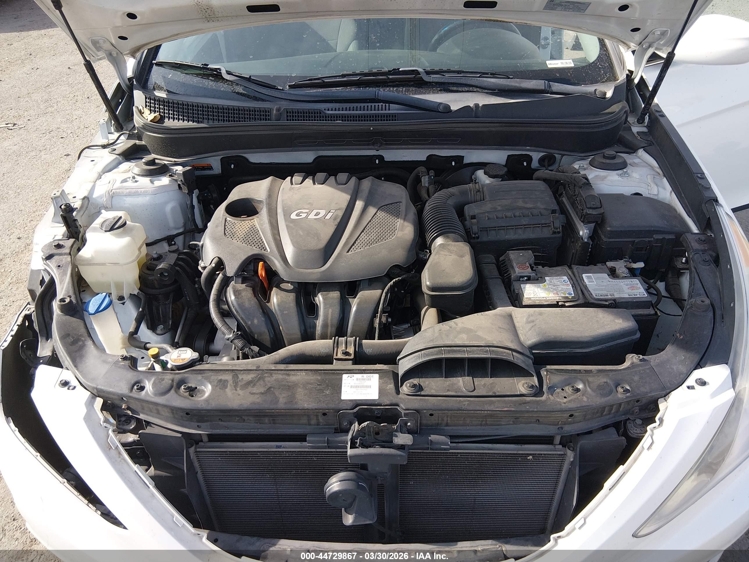 2014 Hyundai Sonata Gls White vin: 5NPEB4AC2EH881908