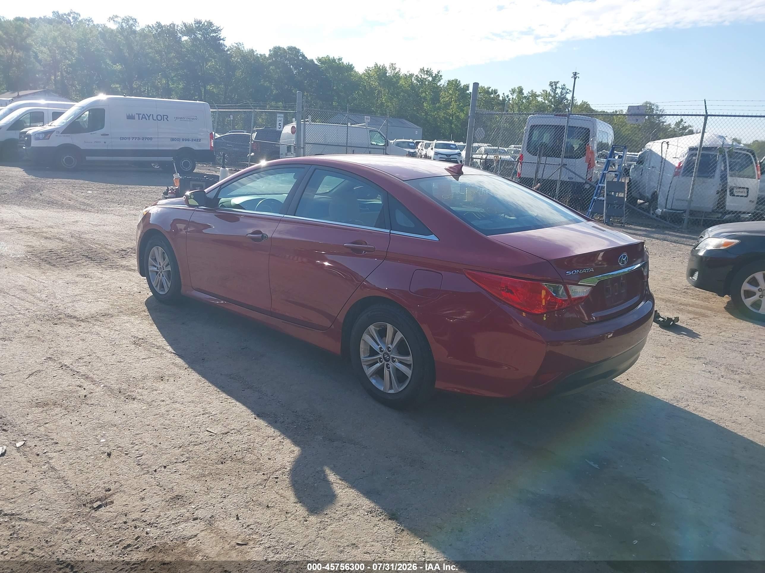 2014 Hyundai Sonata Gls Красный vin: 5NPEB4AC2EH918472
