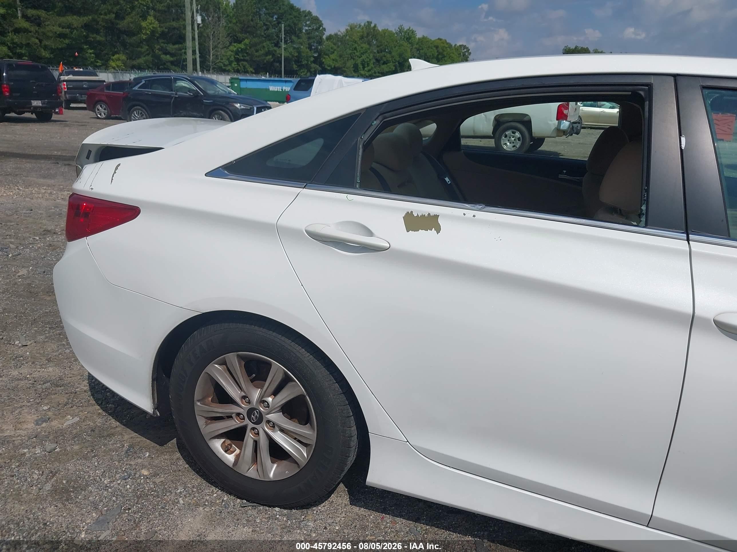 2014 Hyundai Sonata Gls White vin: 5NPEB4AC2EH919556