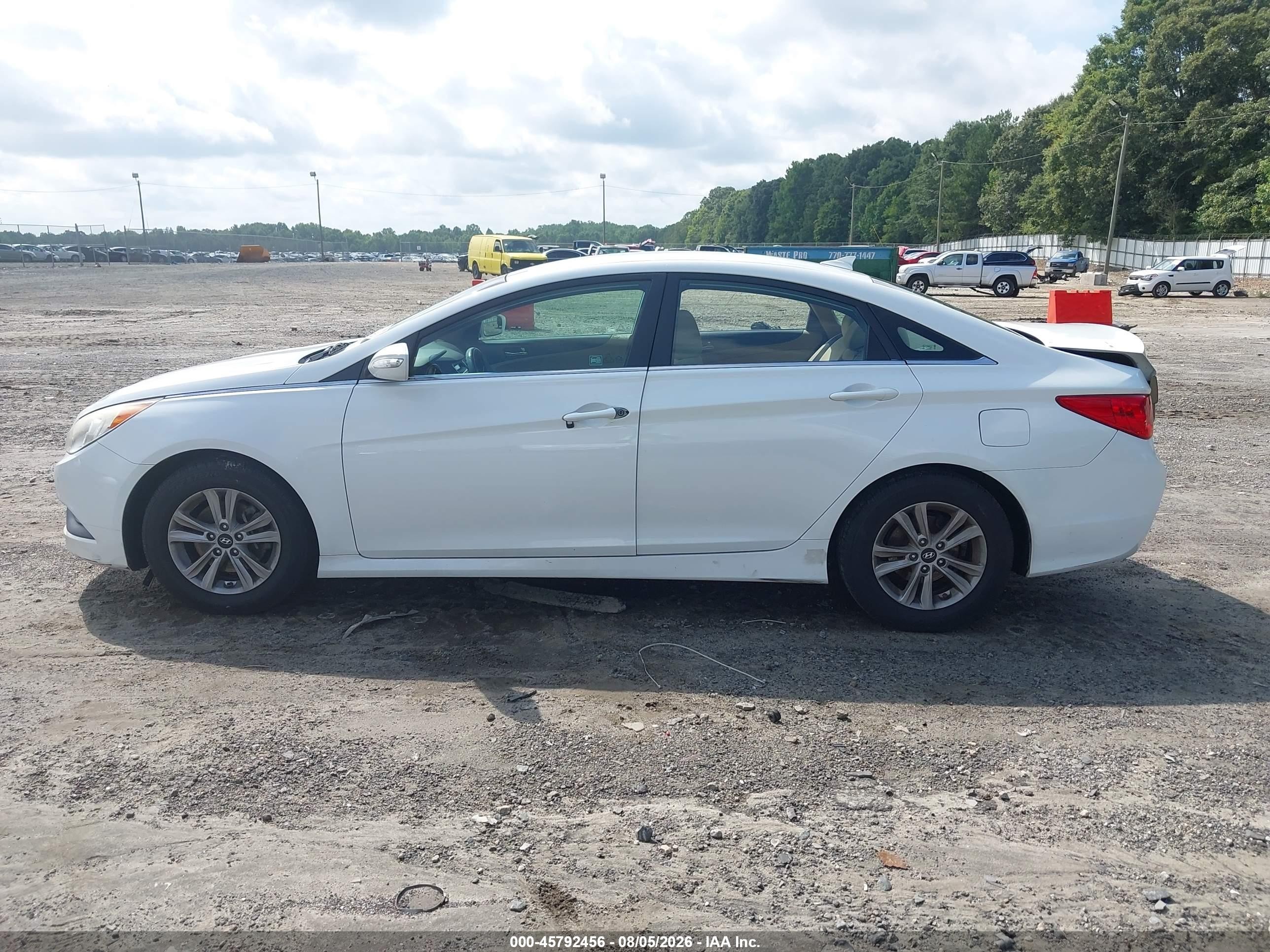 2014 Hyundai Sonata Gls White vin: 5NPEB4AC2EH919556