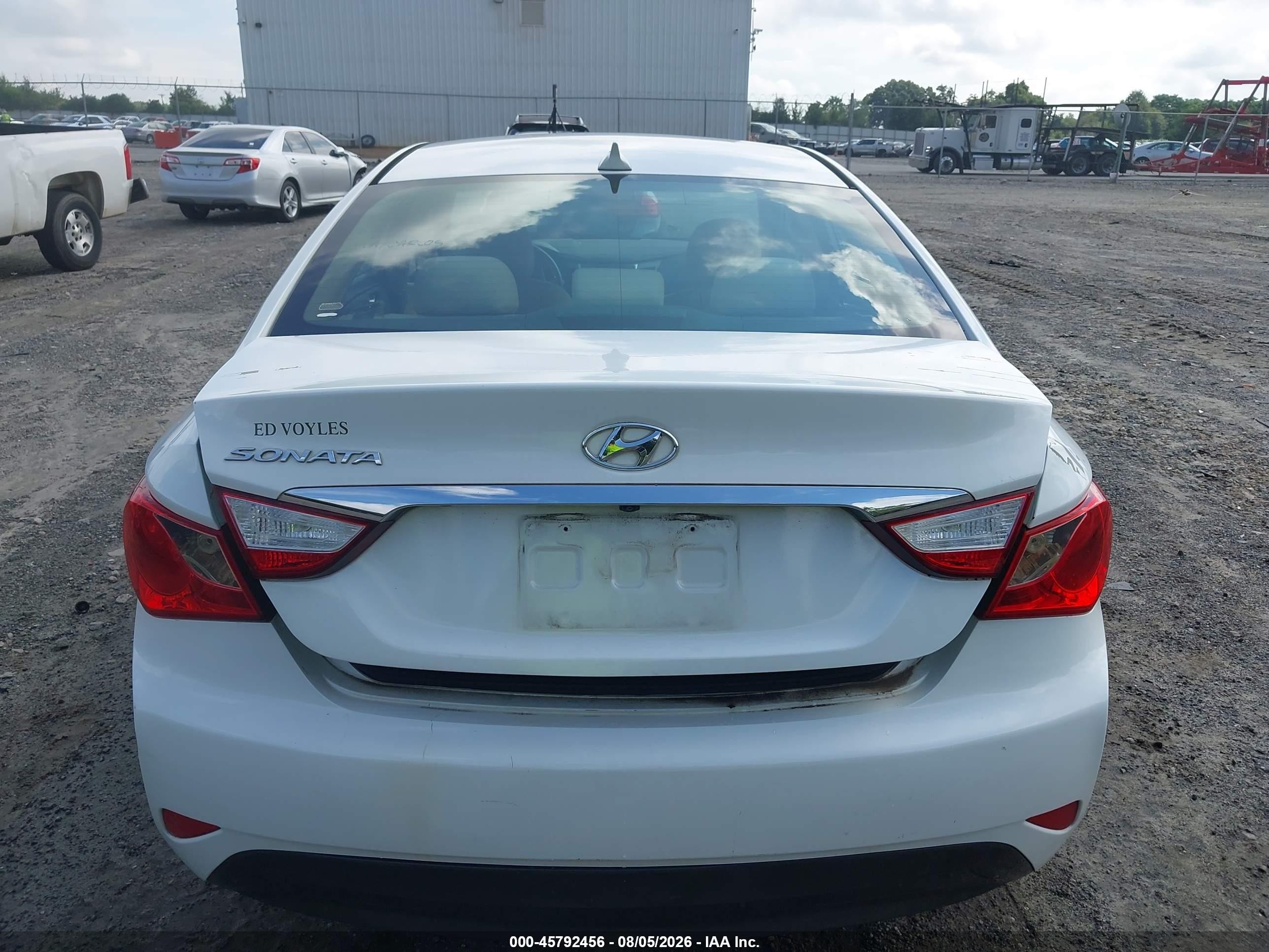 2014 Hyundai Sonata Gls White vin: 5NPEB4AC2EH919556