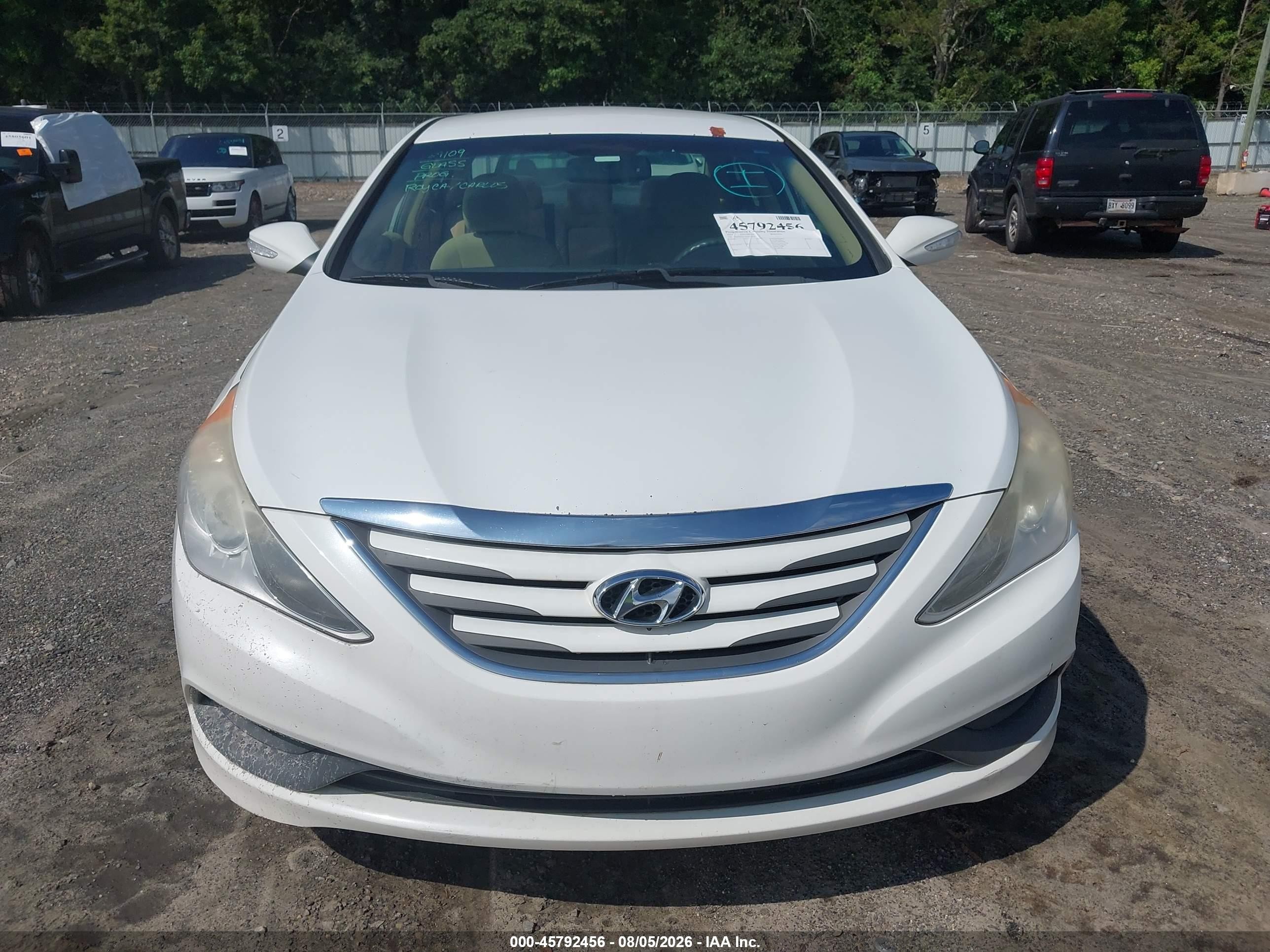 2014 Hyundai Sonata Gls White vin: 5NPEB4AC2EH919556