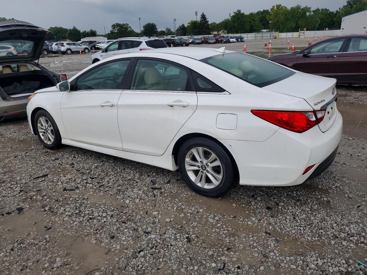 2014 Hyundai Sonata Gls White vin: 5NPEB4AC2EH919587
