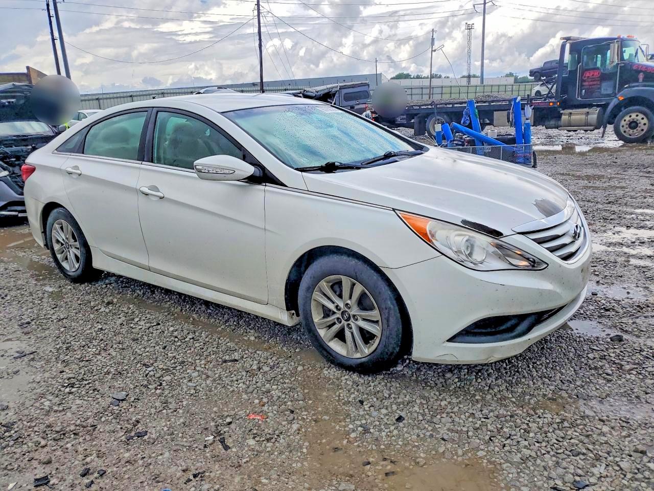 2014 Hyundai Sonata Gls White vin: 5NPEB4AC2EH919587