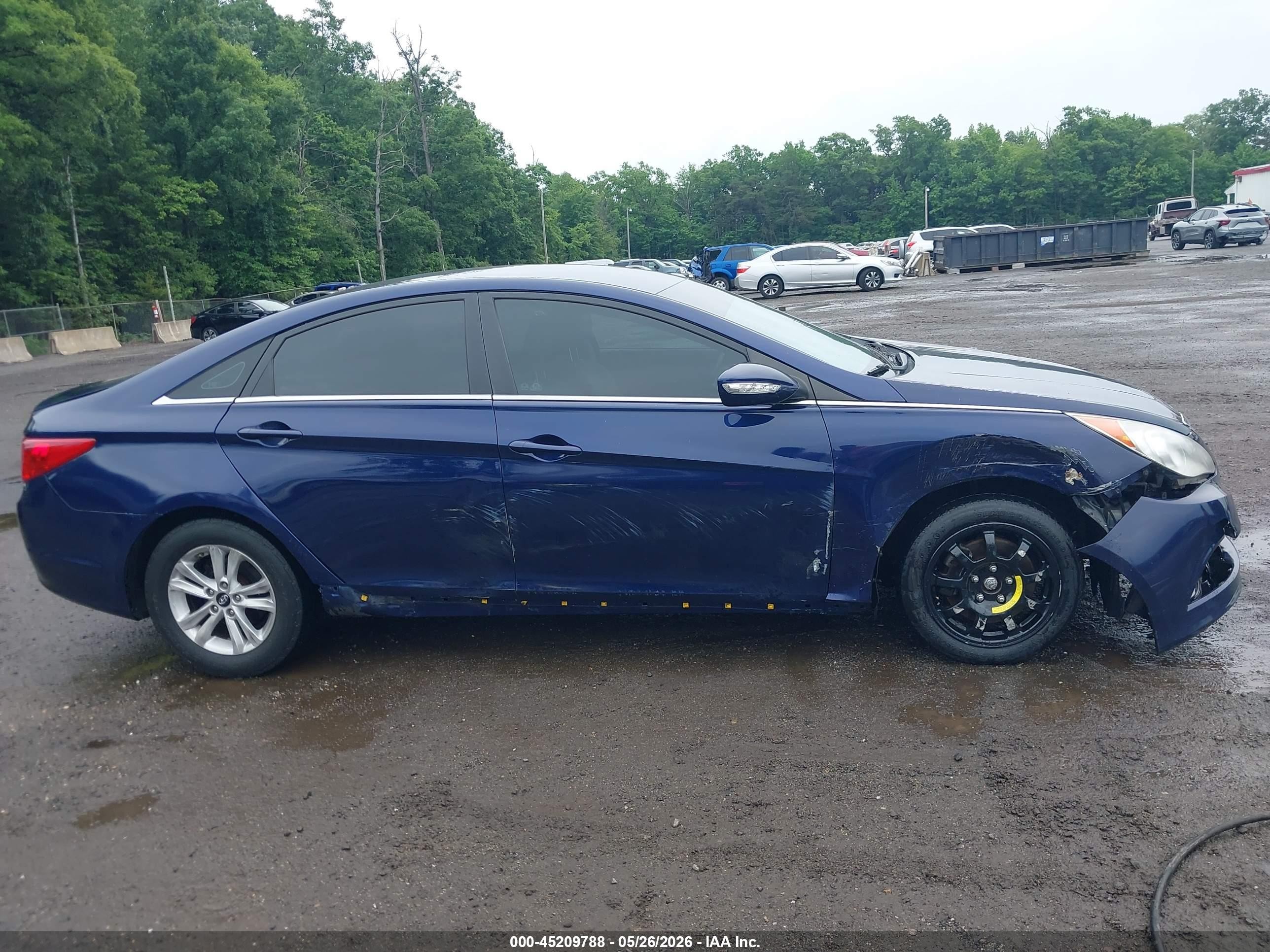 2014 Hyundai Sonata Gls Blue vin: 5NPEB4AC2EH926345