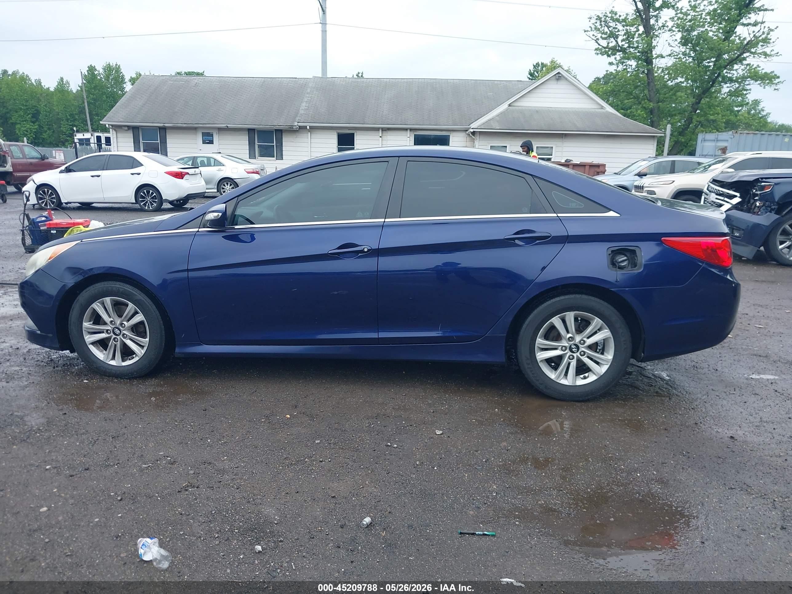2014 Hyundai Sonata Gls Blue vin: 5NPEB4AC2EH926345