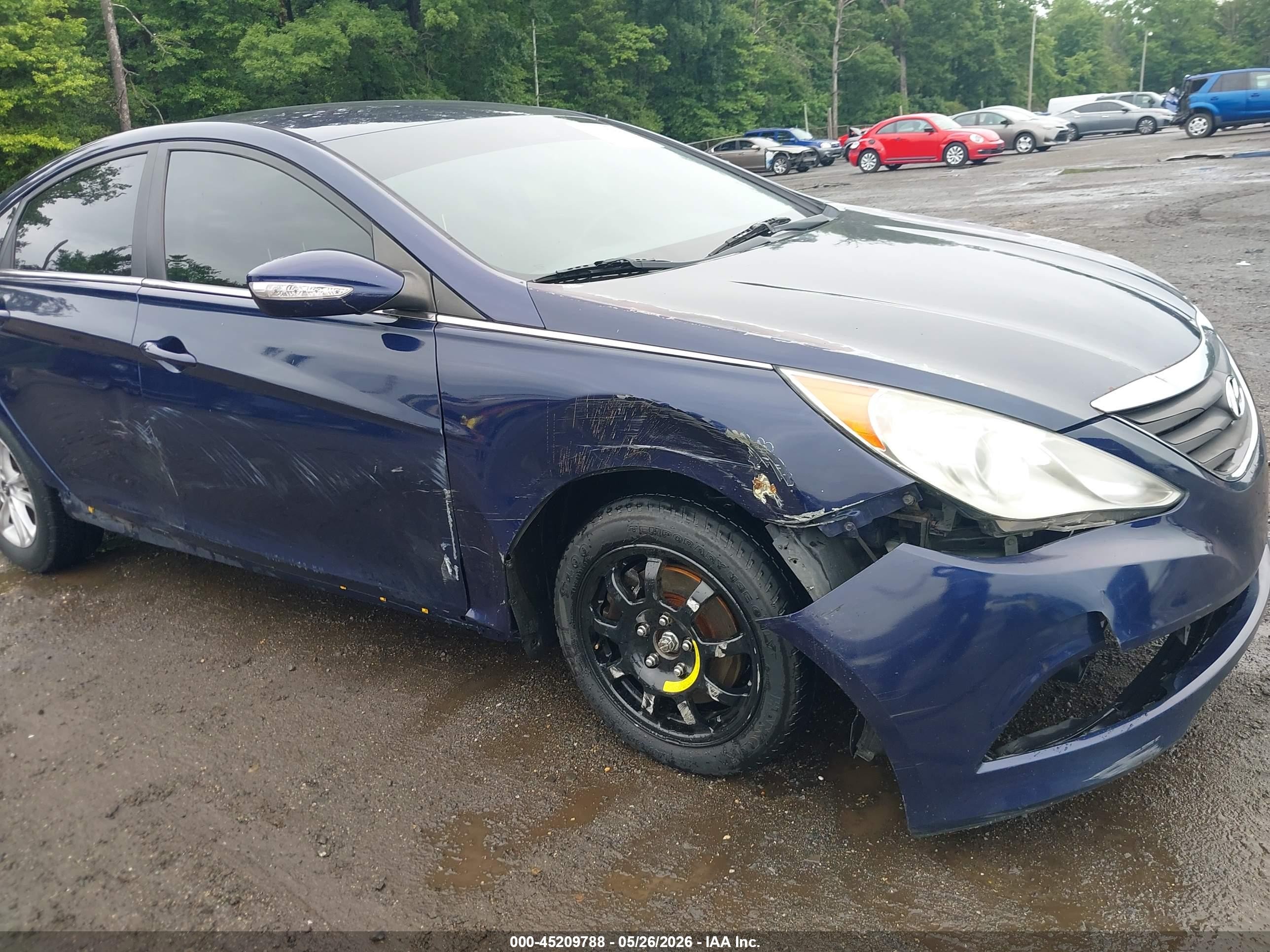 2014 Hyundai Sonata Gls Blue vin: 5NPEB4AC2EH926345