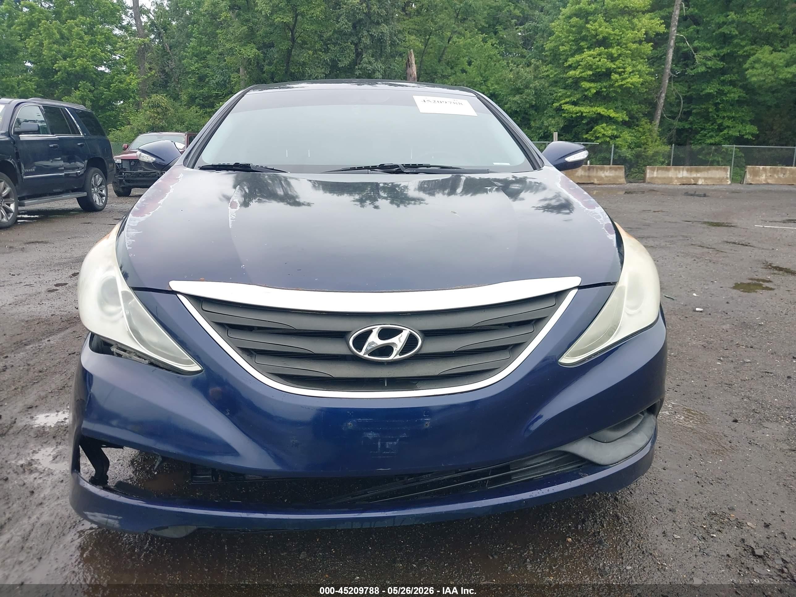 2014 Hyundai Sonata Gls Blue vin: 5NPEB4AC2EH926345