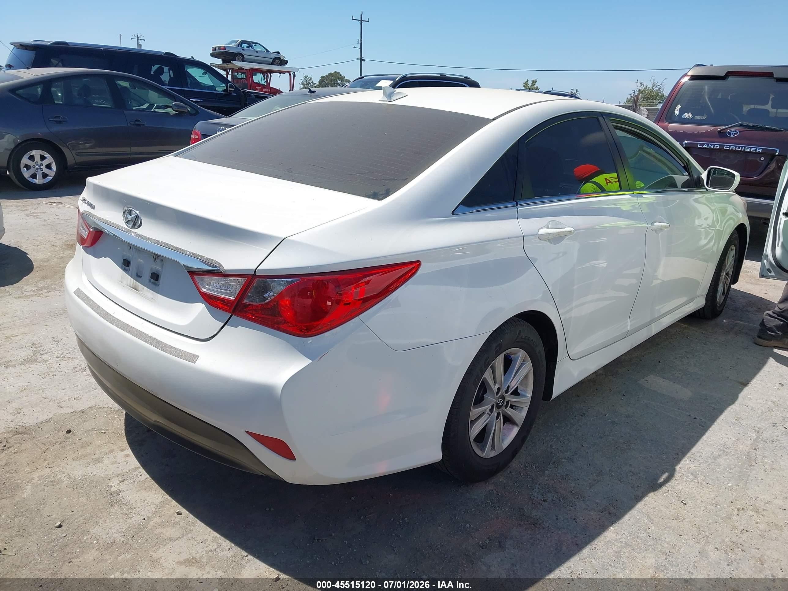 2014 Hyundai Sonata Gls White vin: 5NPEB4AC2EH927771