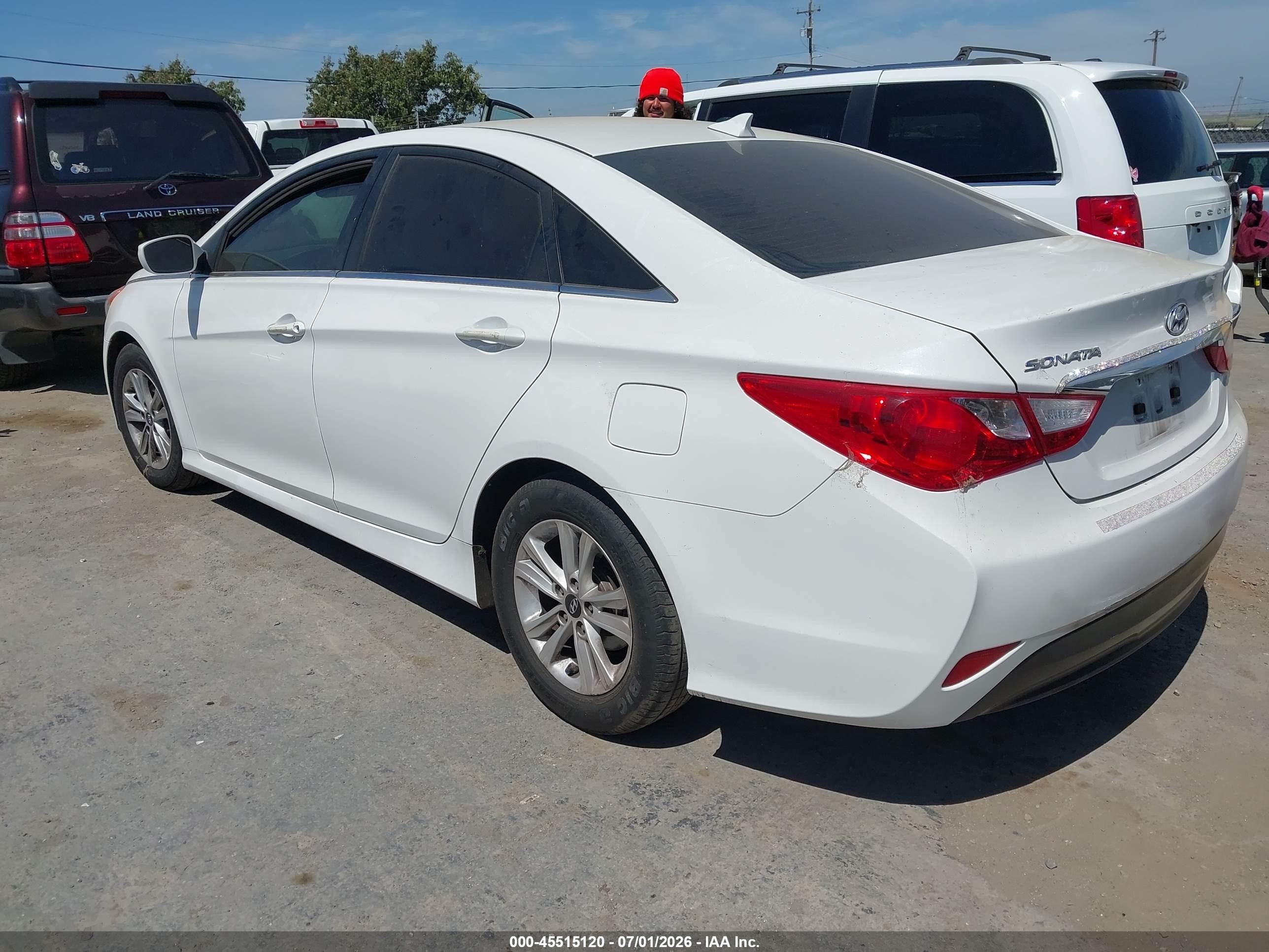 2014 Hyundai Sonata Gls White vin: 5NPEB4AC2EH927771