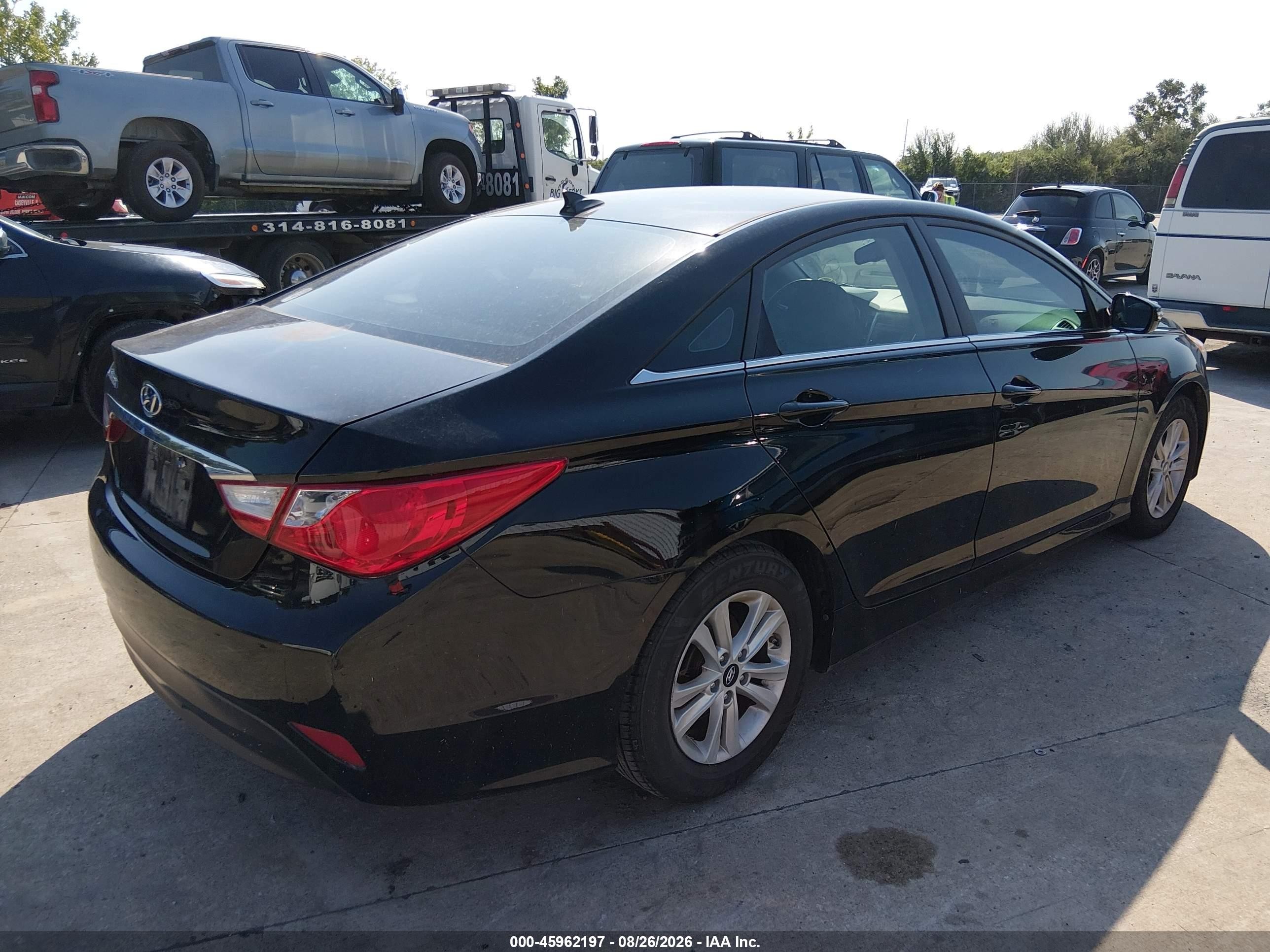 2014 Hyundai Sonata Gls Черный vin: 5NPEB4AC2EH936471