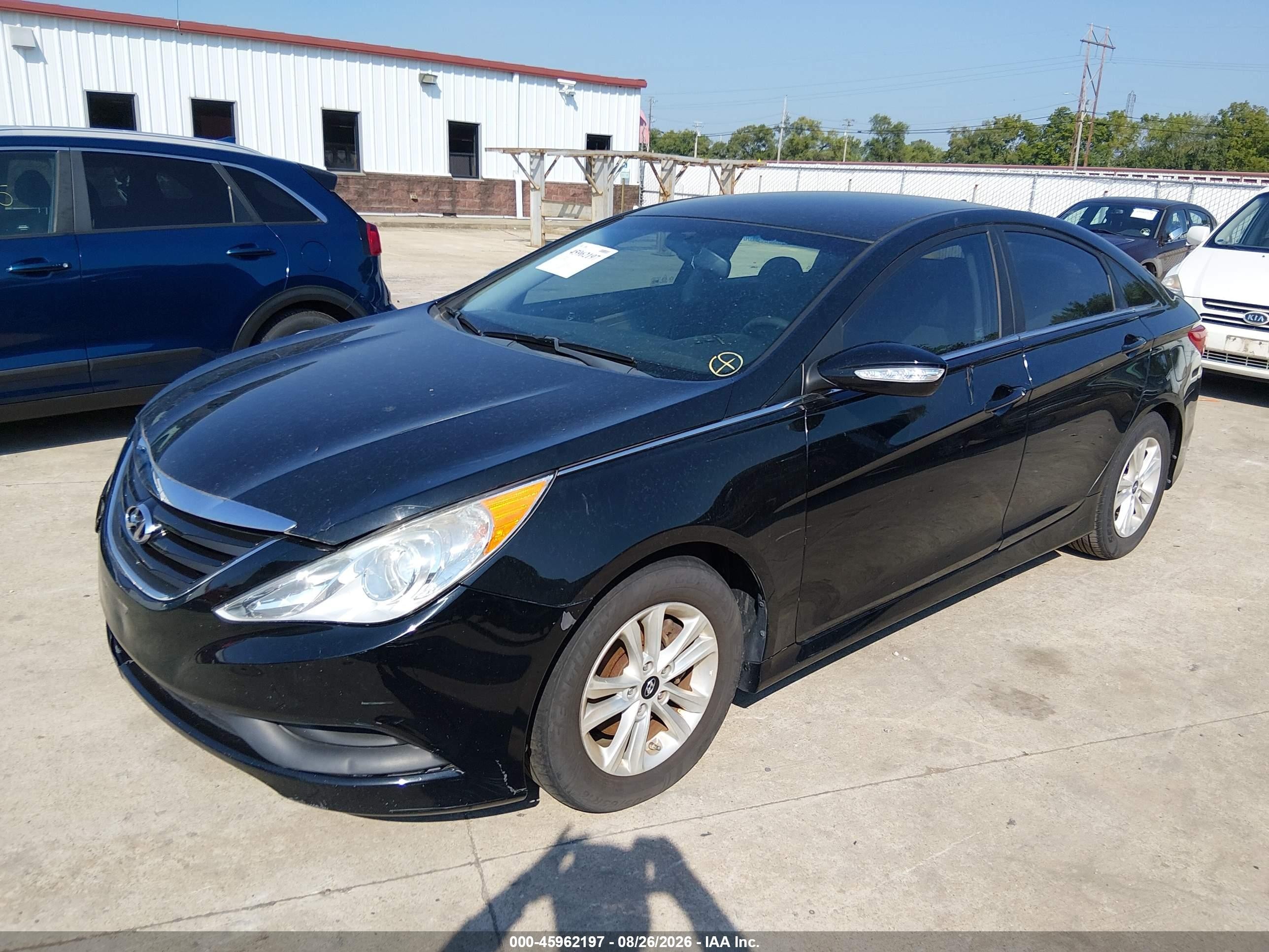 2014 Hyundai Sonata Gls Черный vin: 5NPEB4AC2EH936471