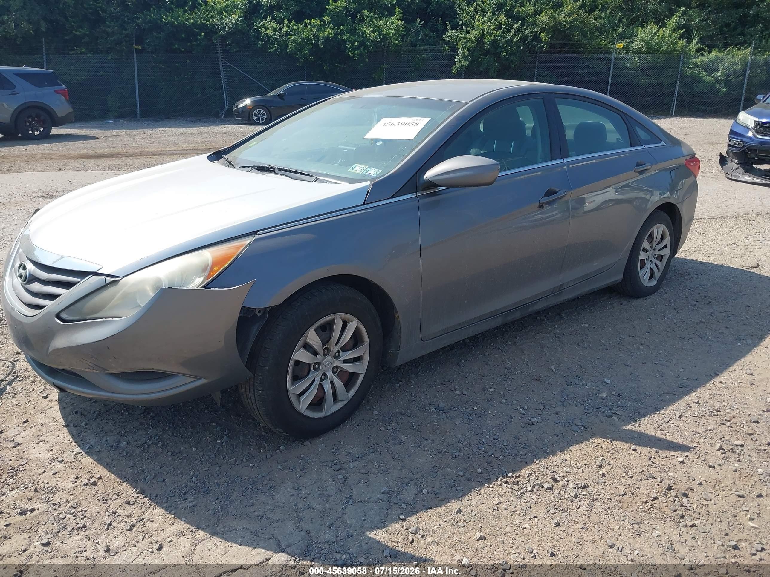 2011 Hyundai Sonata Gls Gray vin: 5NPEB4AC3BH040627