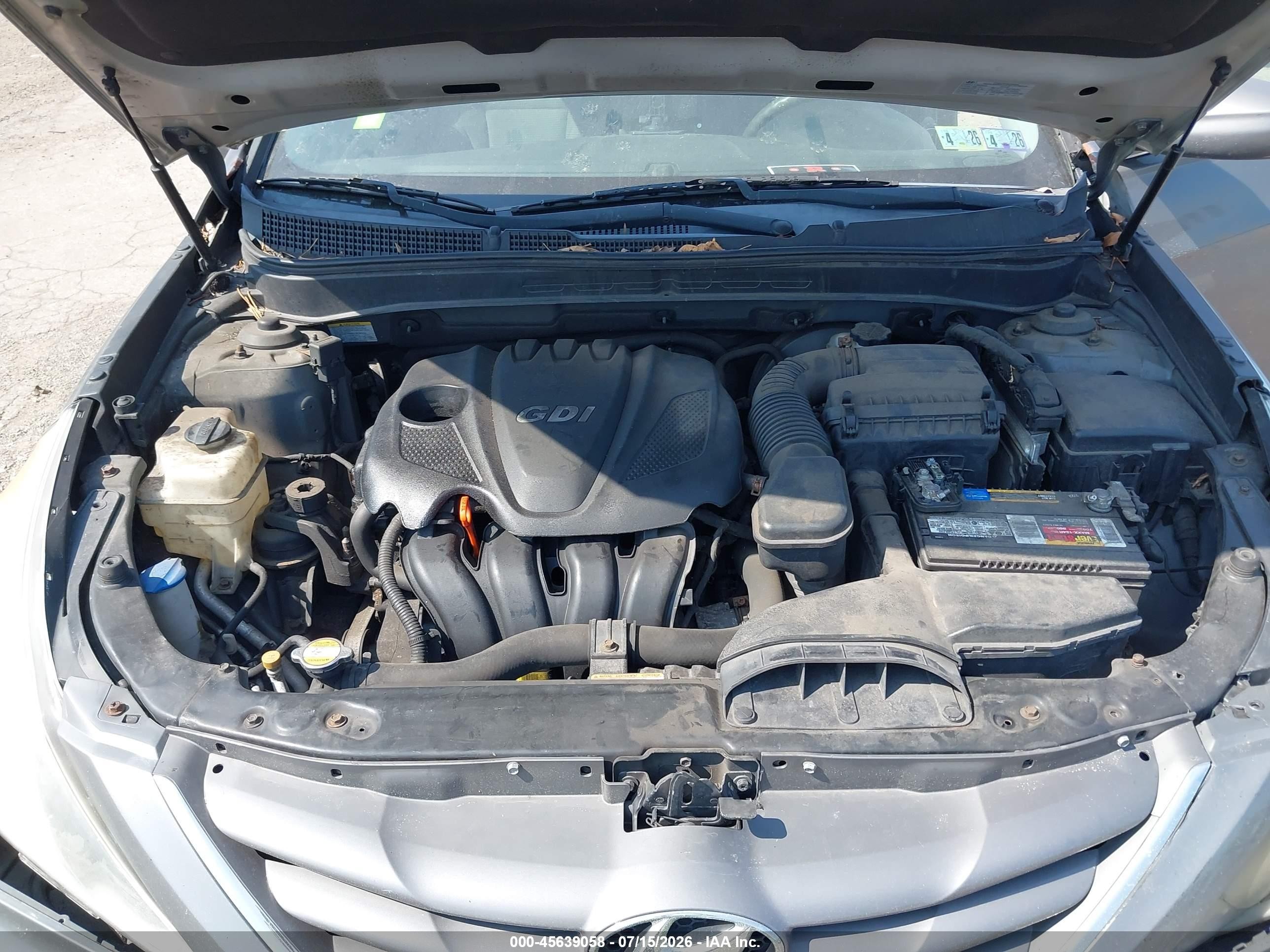2011 Hyundai Sonata Gls Gray vin: 5NPEB4AC3BH040627