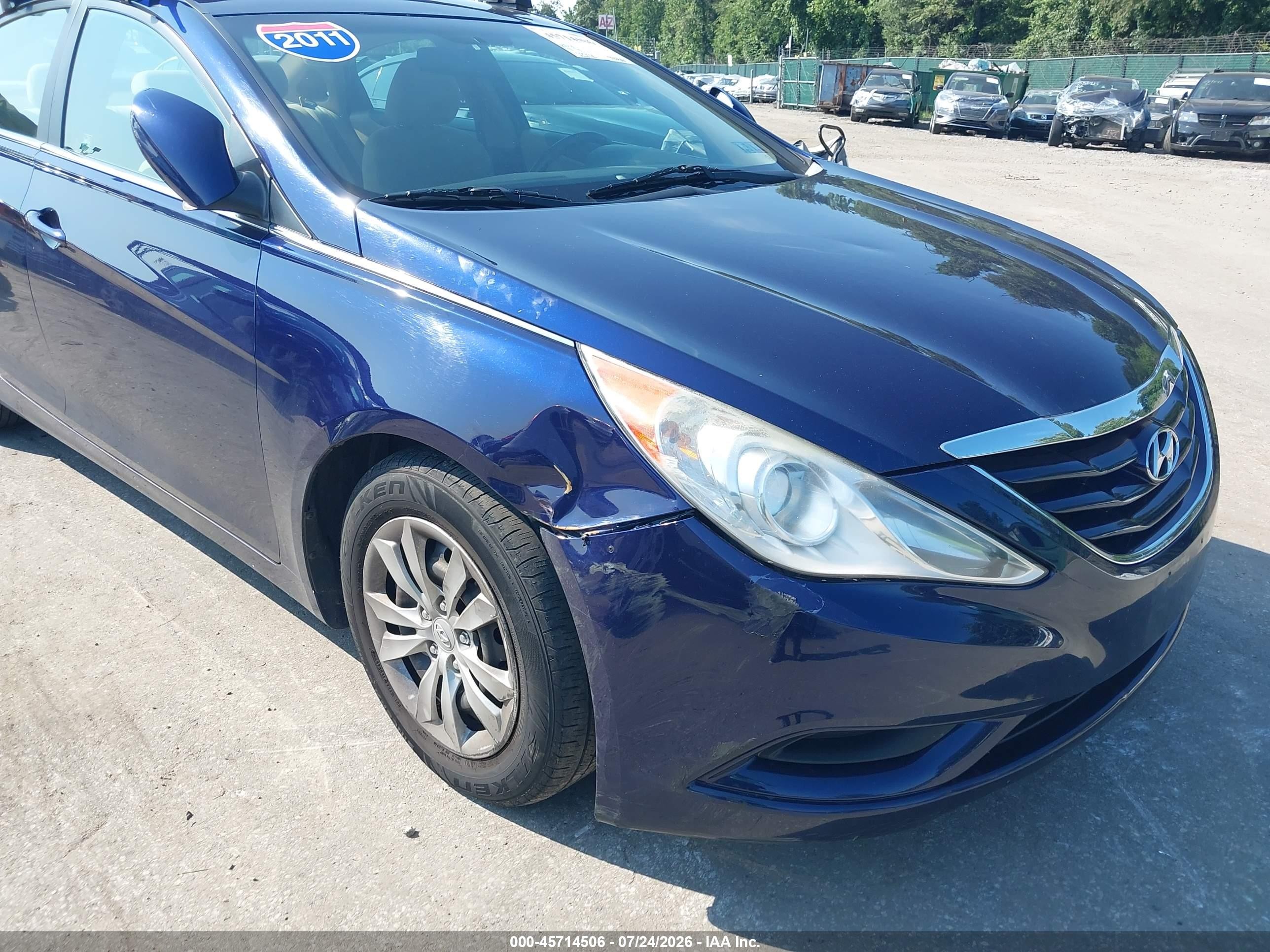 2011 Hyundai Sonata Gls Blue vin: 5NPEB4AC3BH055595