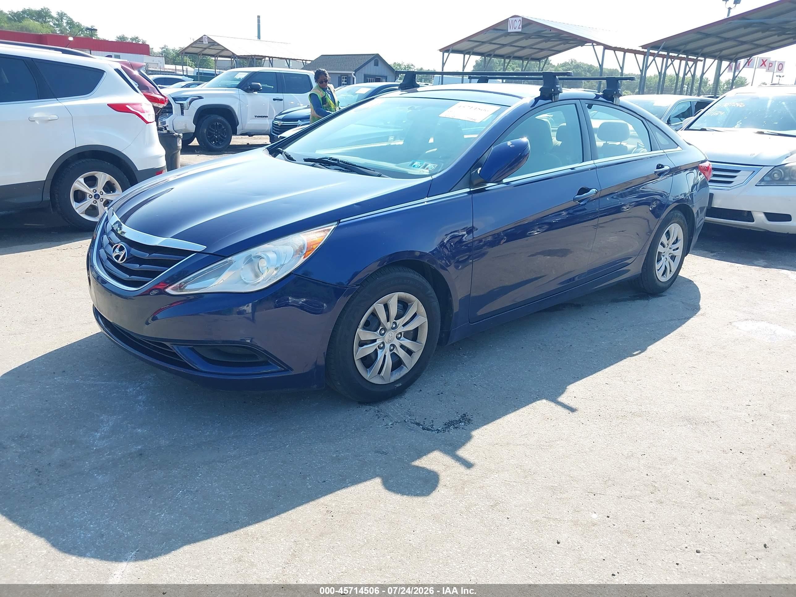 2011 Hyundai Sonata Gls Blue vin: 5NPEB4AC3BH055595