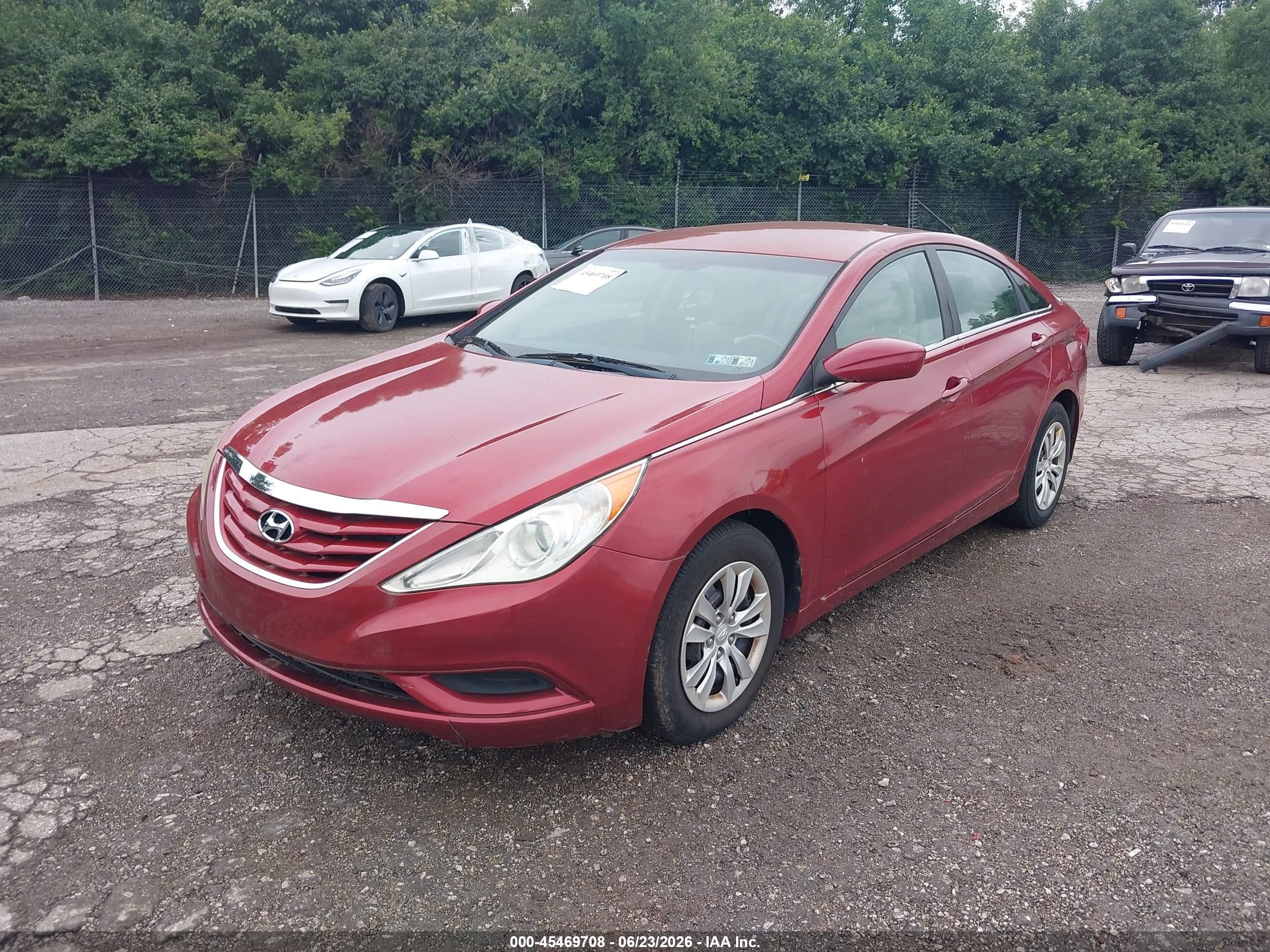 2011 Hyundai Sonata Gls Red vin: 5NPEB4AC3BH059307