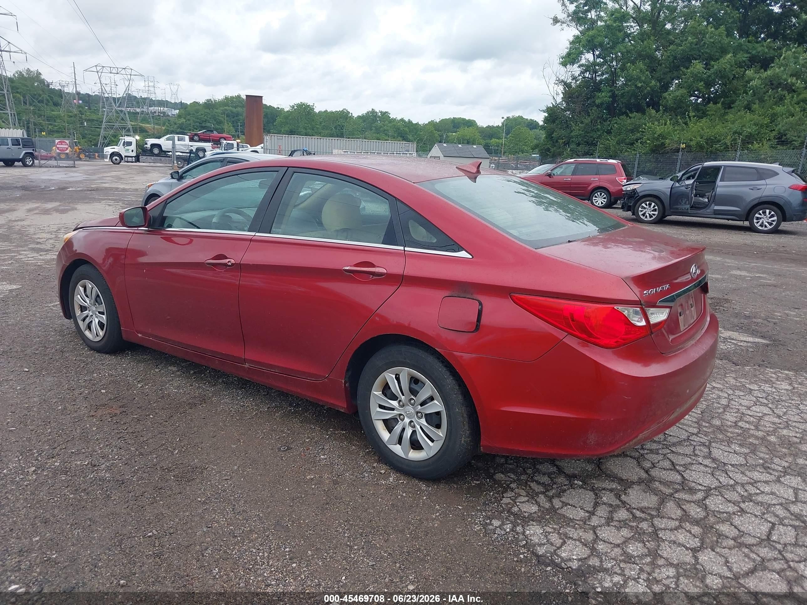 2011 Hyundai Sonata Gls Red vin: 5NPEB4AC3BH059307