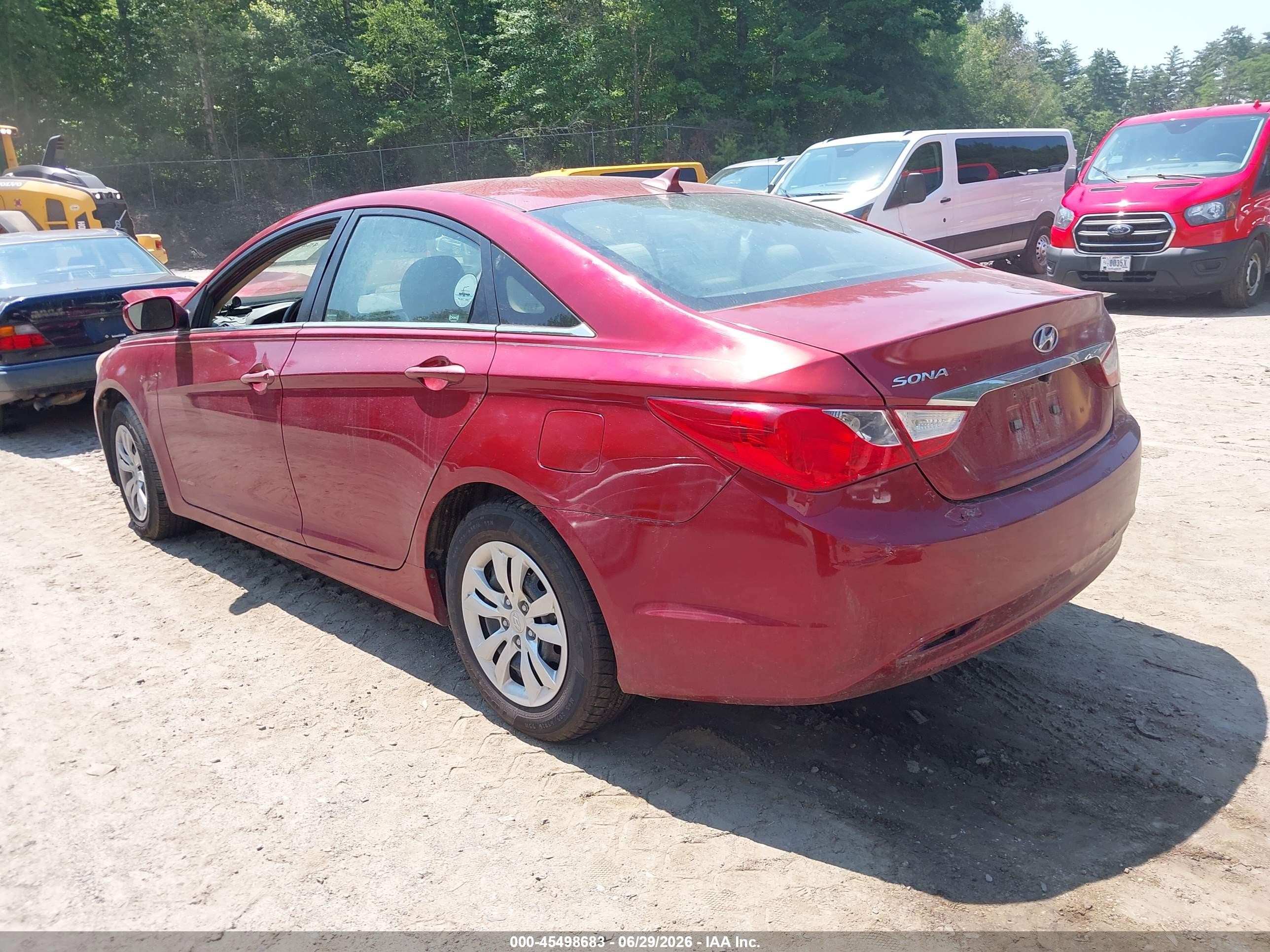 2011 Hyundai Sonata Gls Red vin: 5NPEB4AC3BH196327