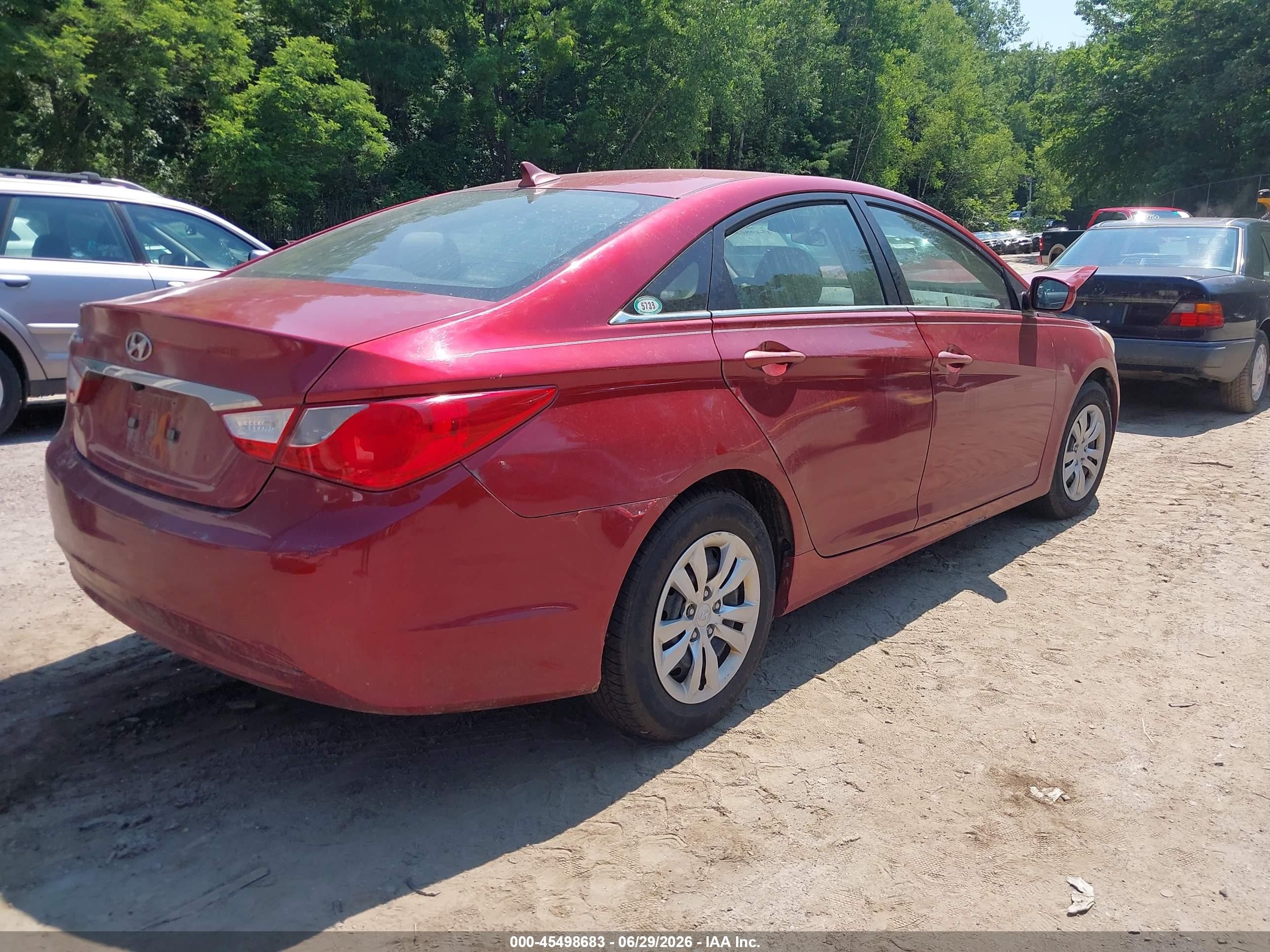 2011 Hyundai Sonata Gls Red vin: 5NPEB4AC3BH196327