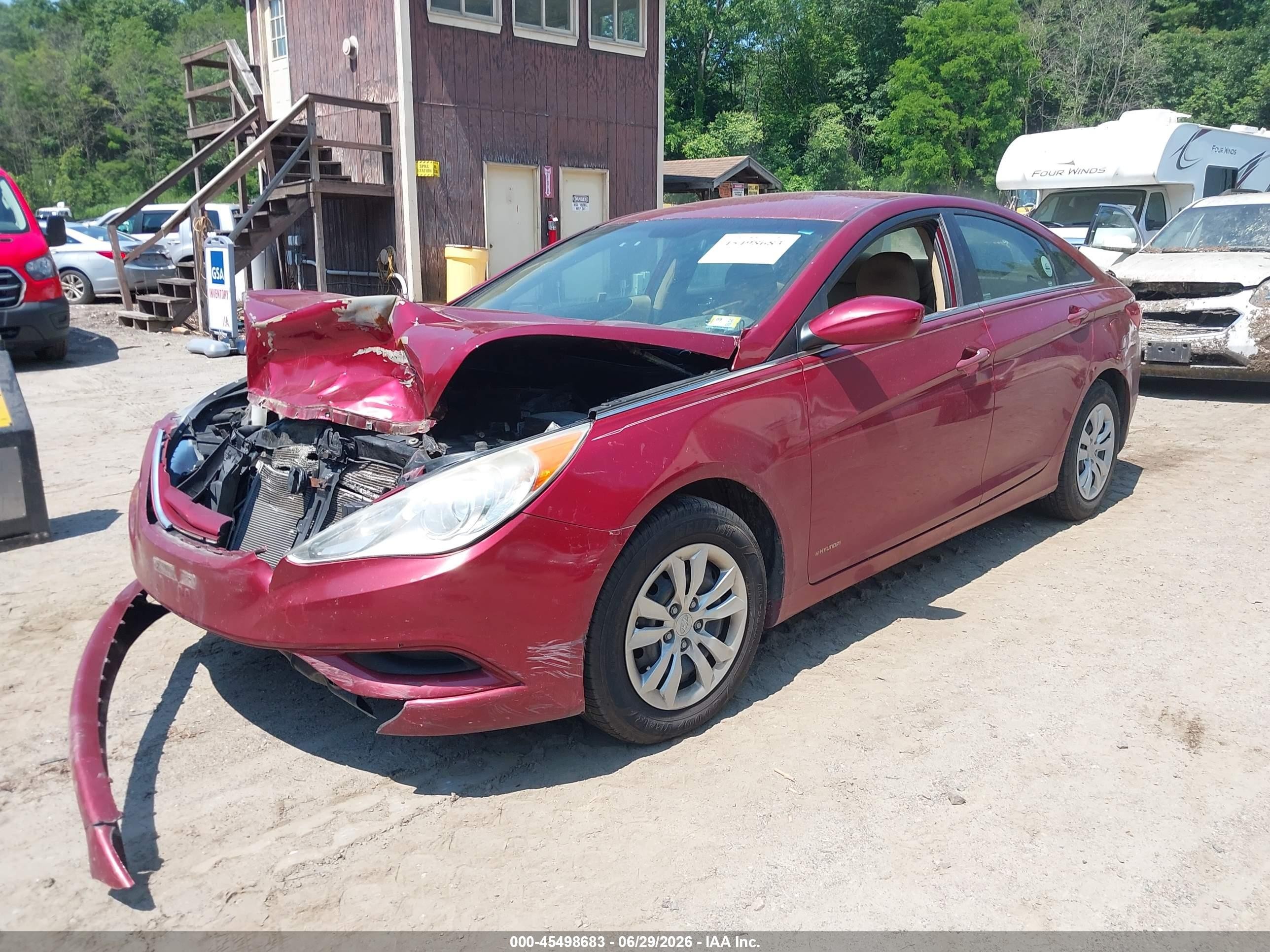 2011 Hyundai Sonata Gls Red vin: 5NPEB4AC3BH196327
