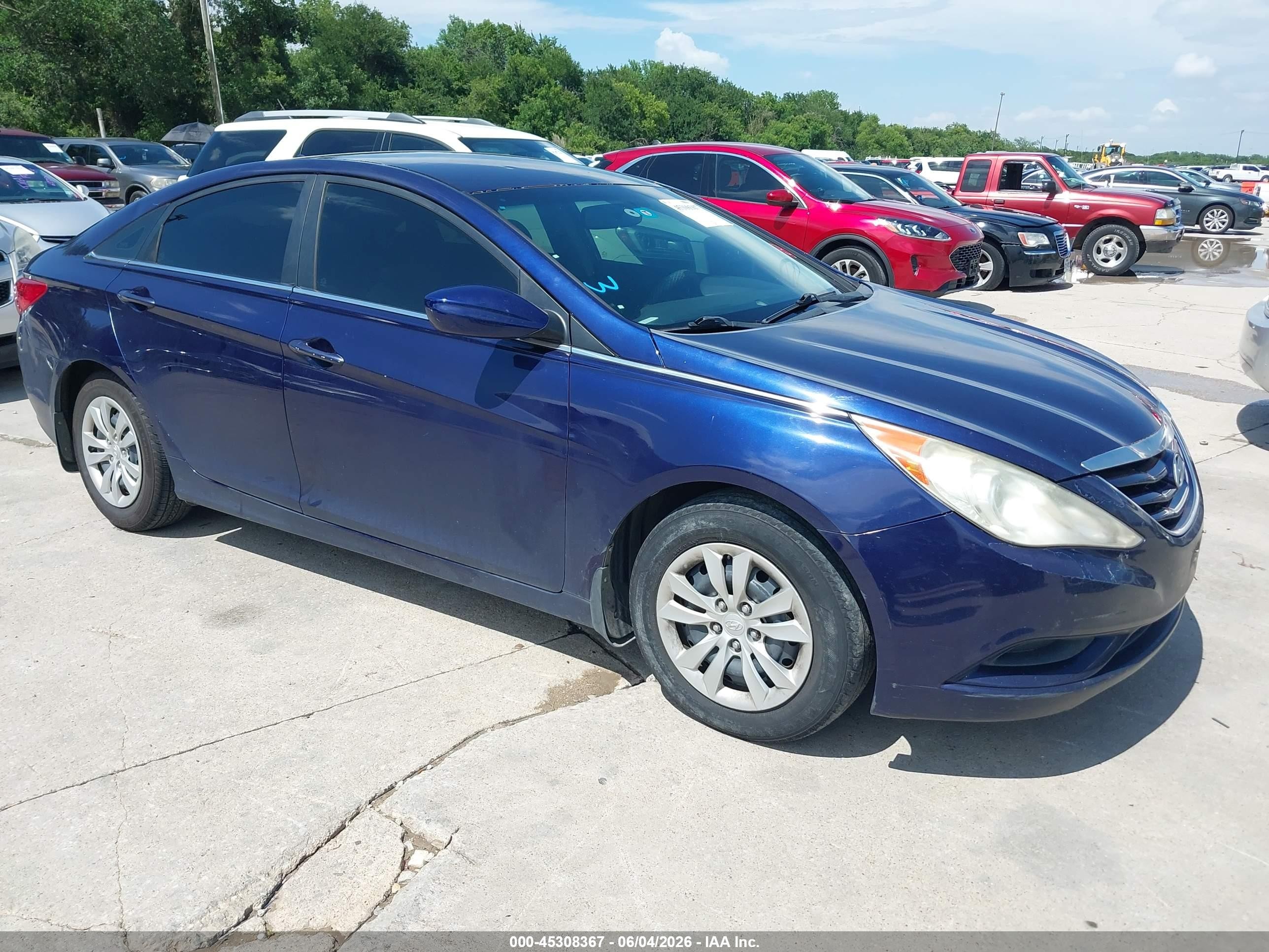 2011 Hyundai Sonata Gls Синий vin: 5NPEB4AC3BH248975