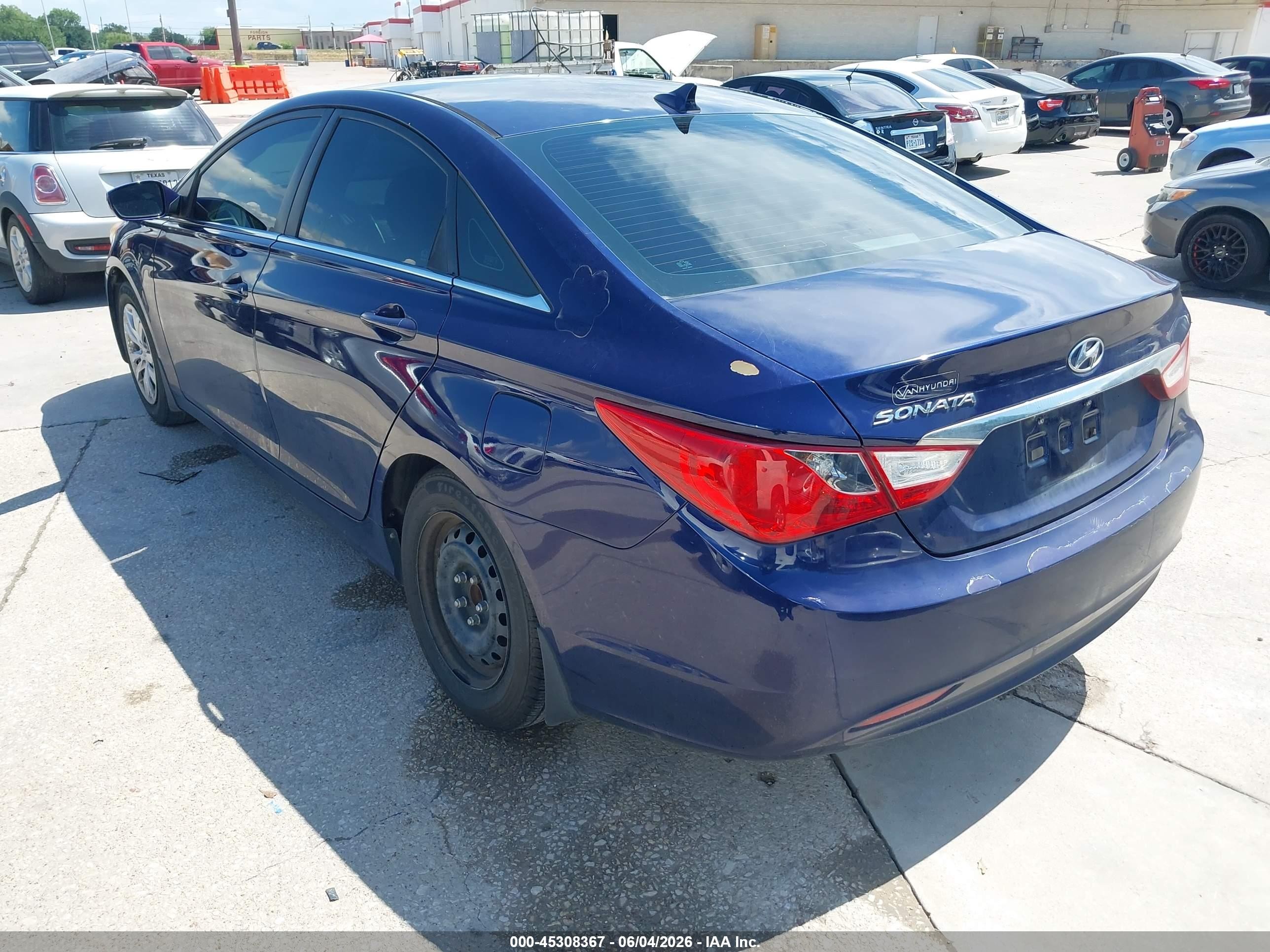 2011 Hyundai Sonata Gls Синий vin: 5NPEB4AC3BH248975