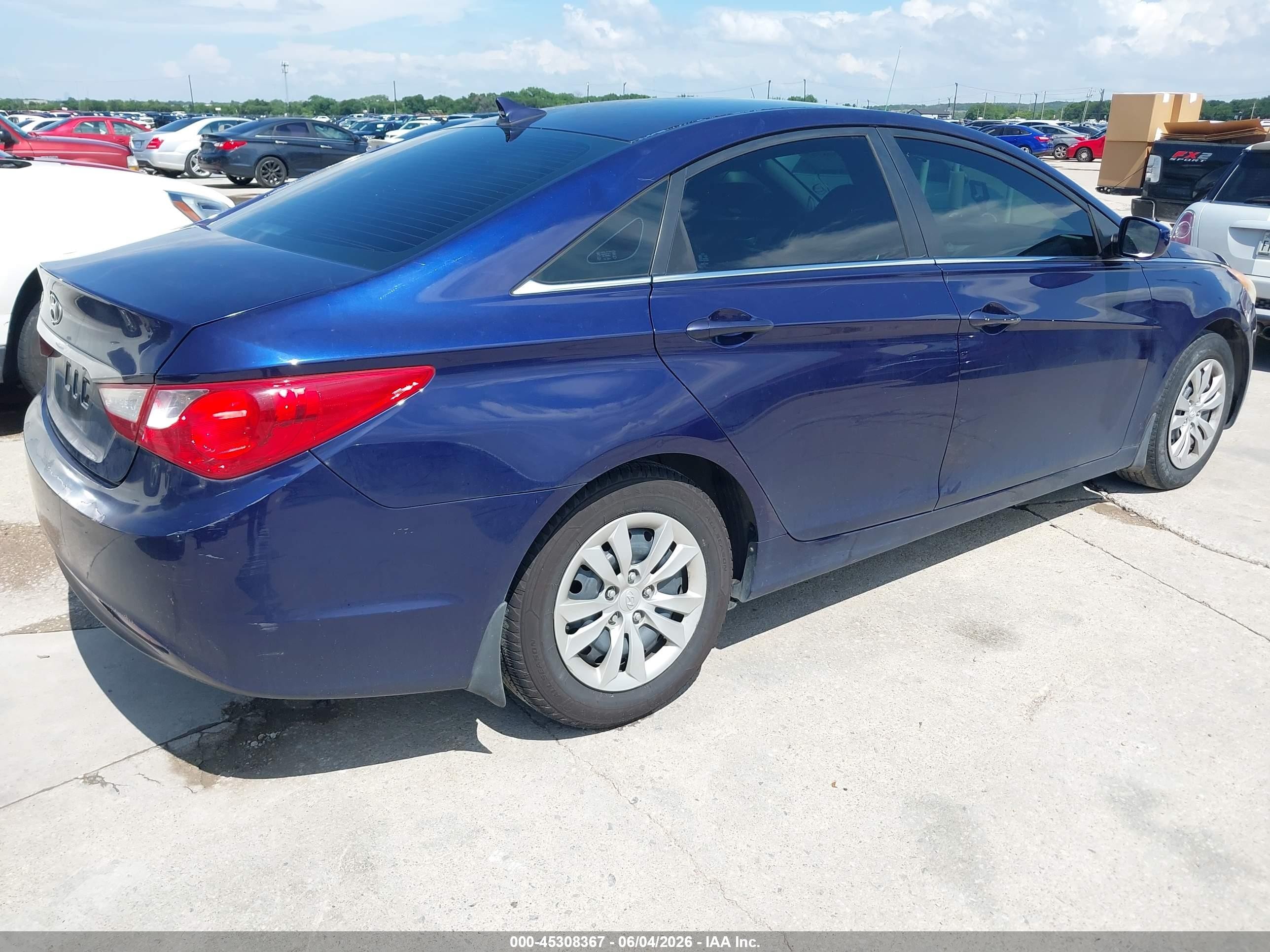 2011 Hyundai Sonata Gls Синий vin: 5NPEB4AC3BH248975