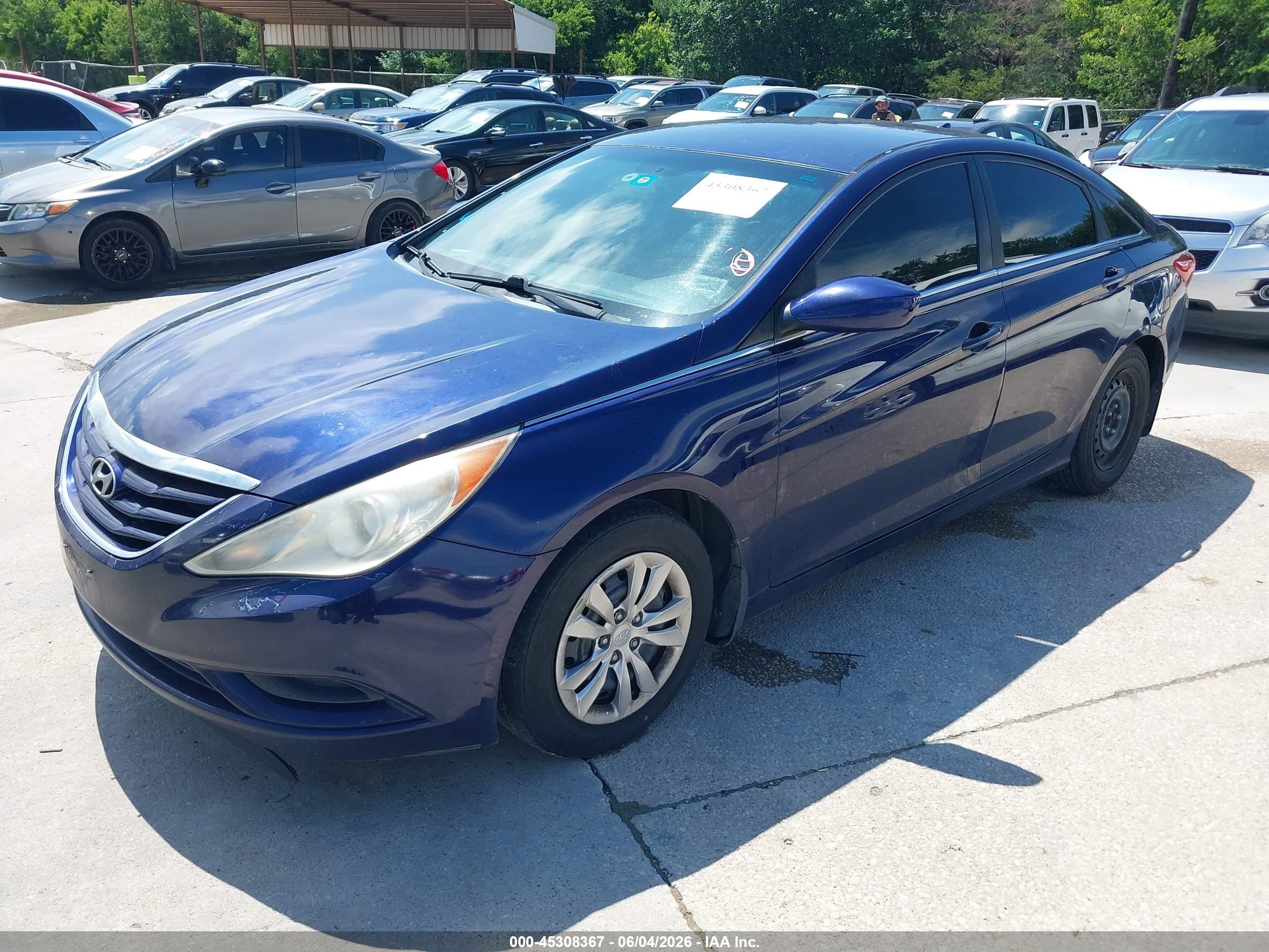 2011 Hyundai Sonata Gls Синий vin: 5NPEB4AC3BH248975