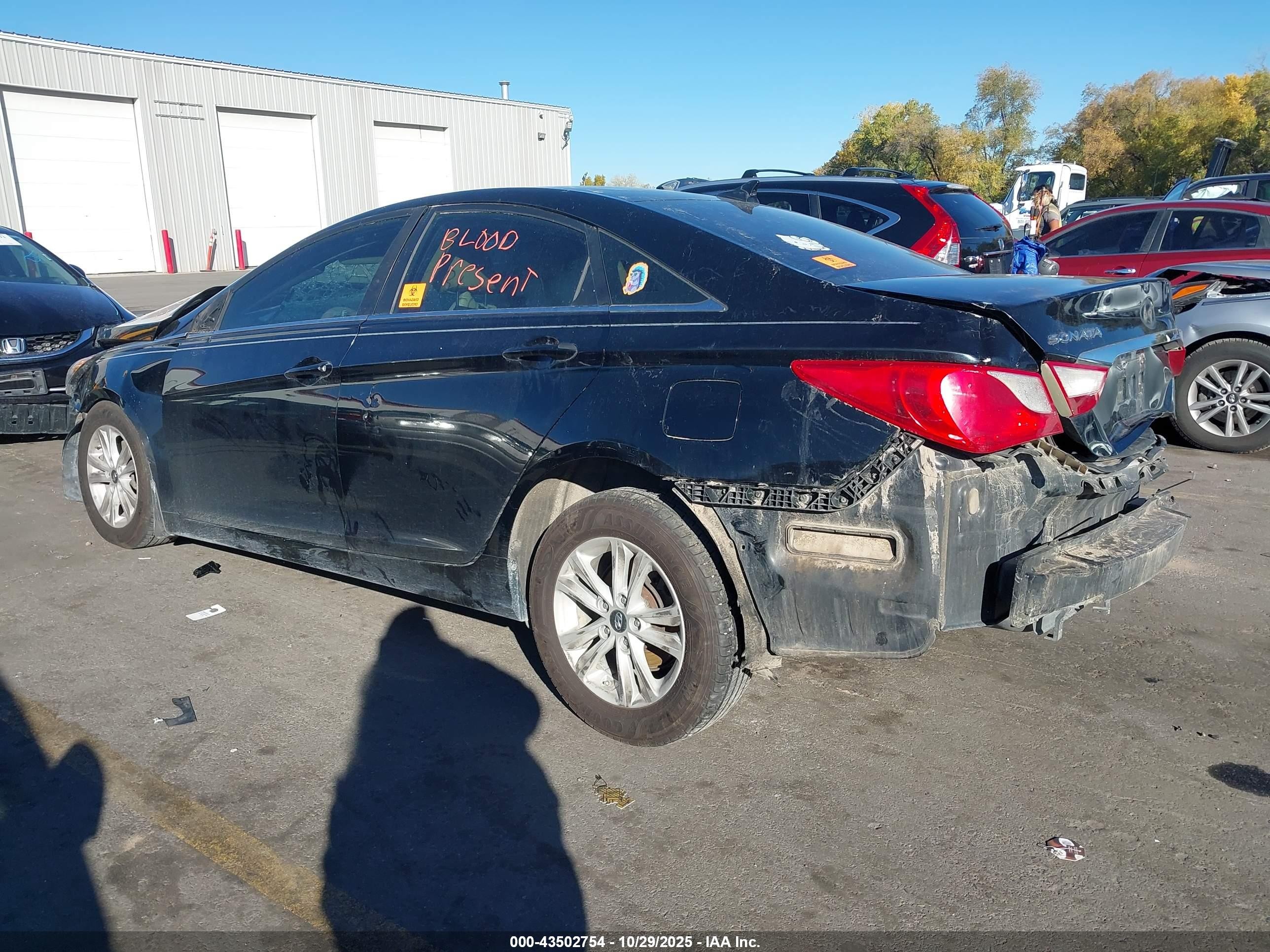 2011 Hyundai Sonata Gls Black vin: 5NPEB4AC3BH256249