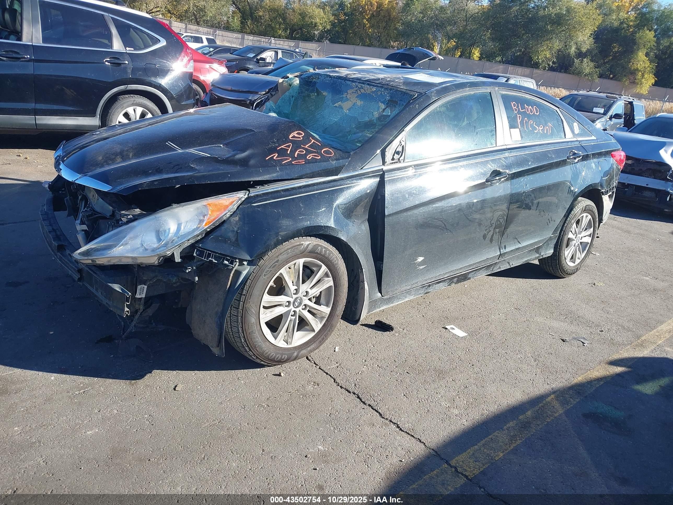 2011 Hyundai Sonata Gls Black vin: 5NPEB4AC3BH256249