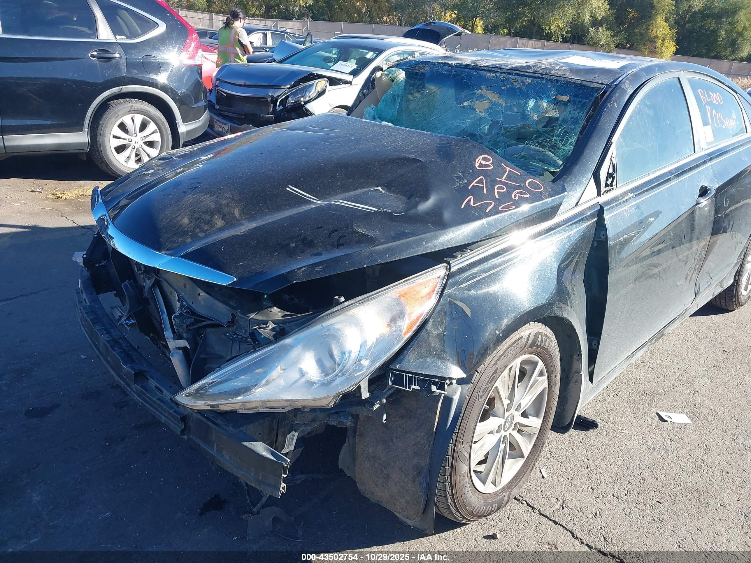 2011 Hyundai Sonata Gls Black vin: 5NPEB4AC3BH256249